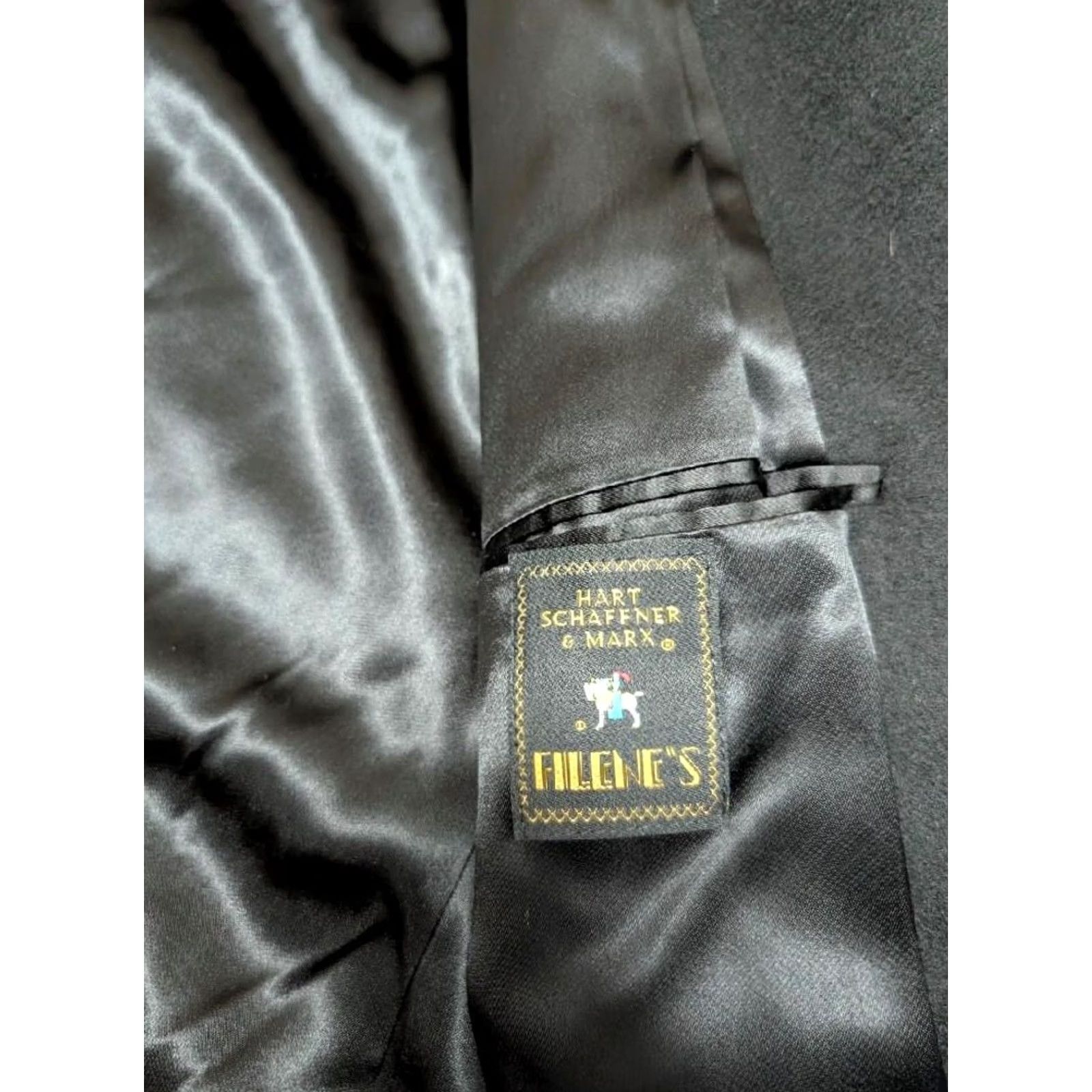 Hart Schaffner Marx VINTAGE Hart Schaffner Marx overcoat 52 black wool Flannel 3XL Coat Mens Long Size US XXL / EU 58 / 5 - 6 Thumbnail