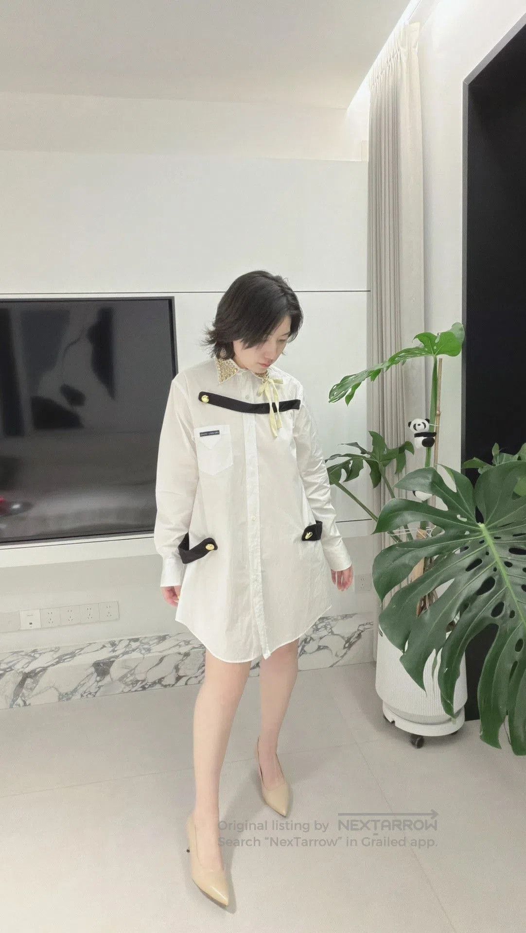 Prada Prada White Cotton Shirt L. Size L / US 10 / IT 46 - 2 Thumbnail
