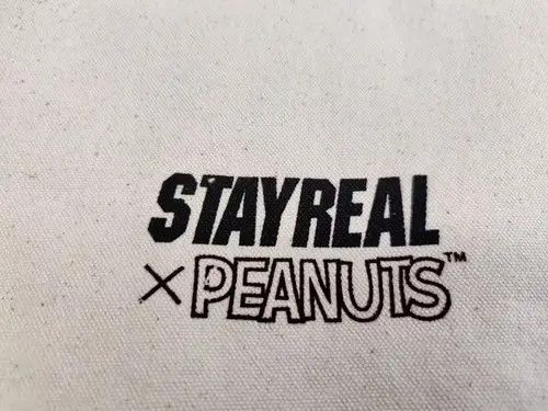 Japanese Brand Snoopy Peanuts Stay Real White Color Tote Bag Size ONE SIZE - 4 Thumbnail