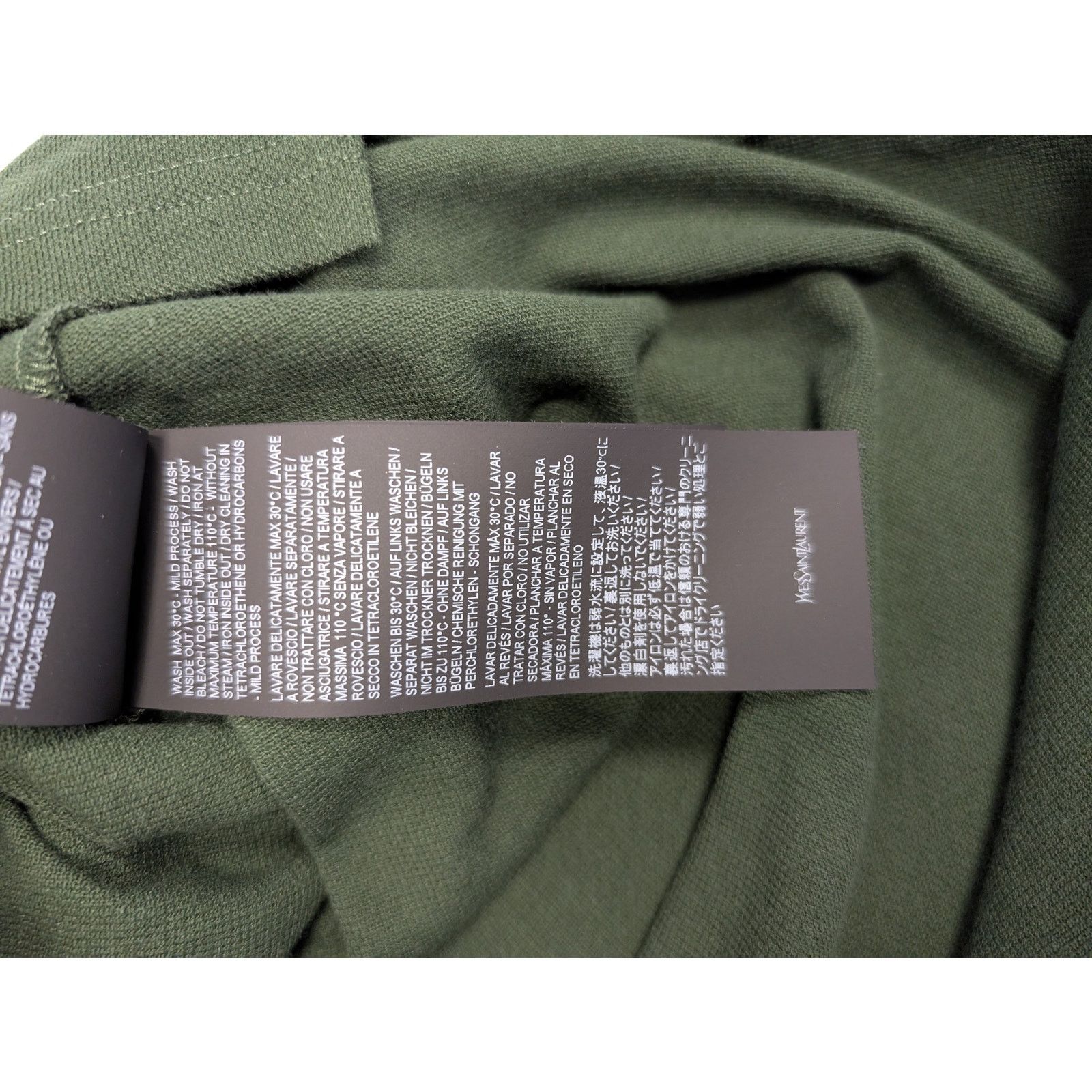 Saint Laurent Paris o1rshd1 Q:2 / Pique Cotton Polyester New Polo in Green Size US XL / EU 56 / 4 - 13 Thumbnail