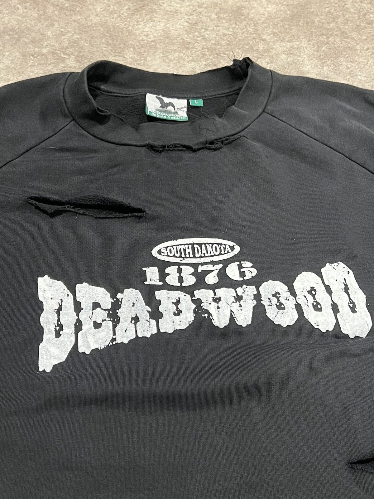 Vintage Thrashed Distressed Deadwood Sweatshirt Size US L / EU 52-54 / 3 - 7 Thumbnail