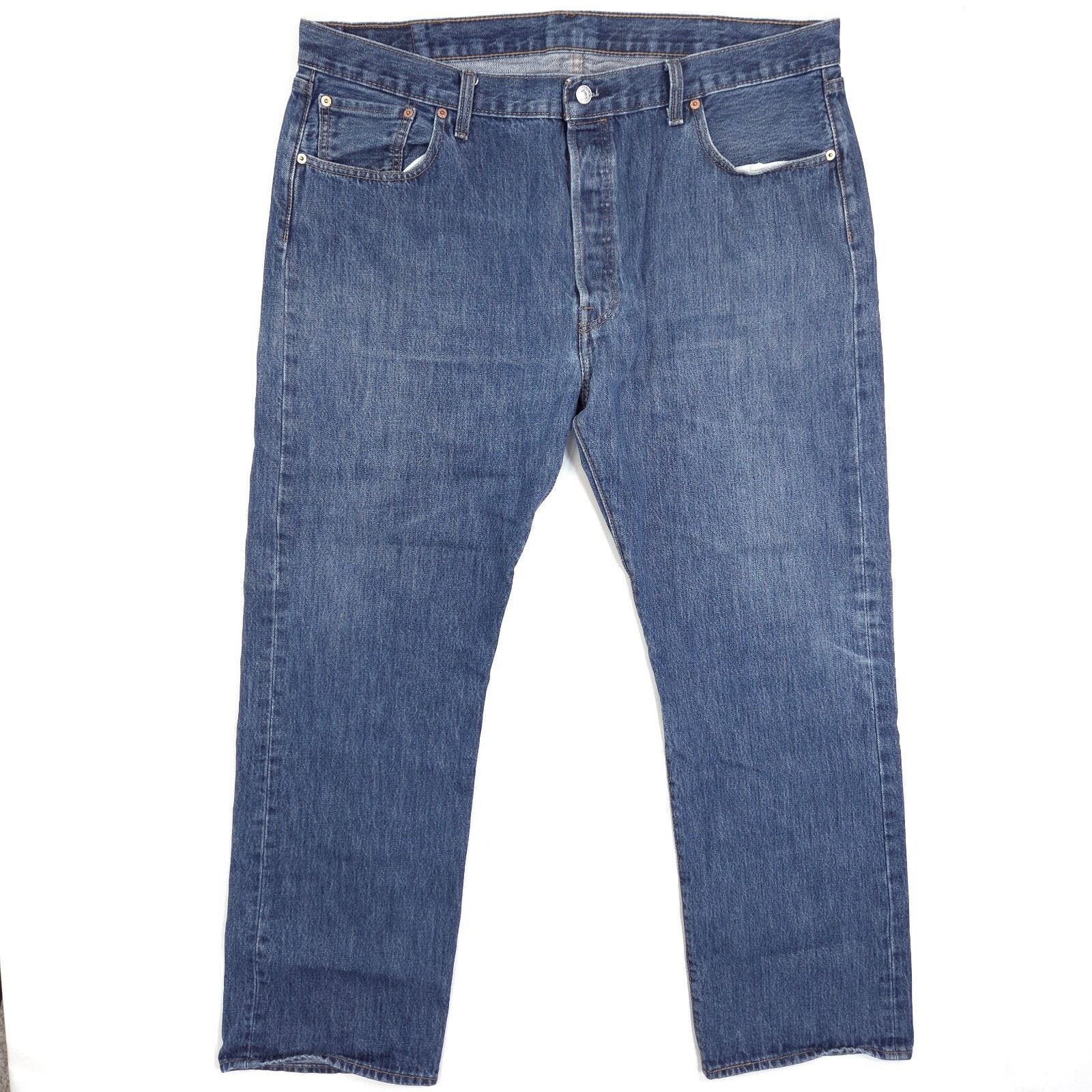 Levi's Levis 501 Jeans Mens 42x31 Dark Blue Wash Straight Leg Size US 42 / EU 58 - 1 Thumbnail