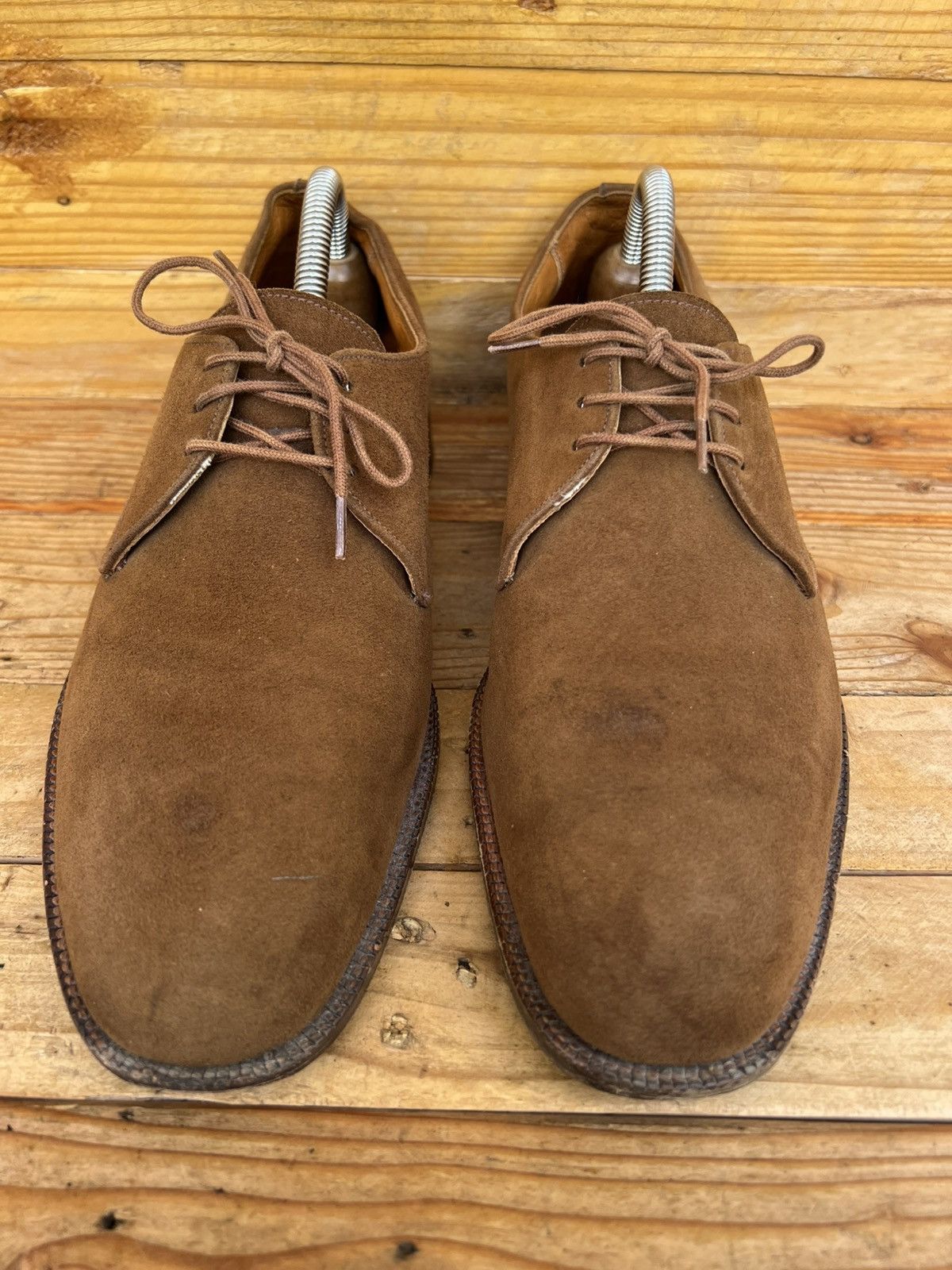 Crockett & Jones VTG Crockett & Jones Brown Suede Derby Dress Shoes Size US 8 / EU 41 - 2 Thumbnail