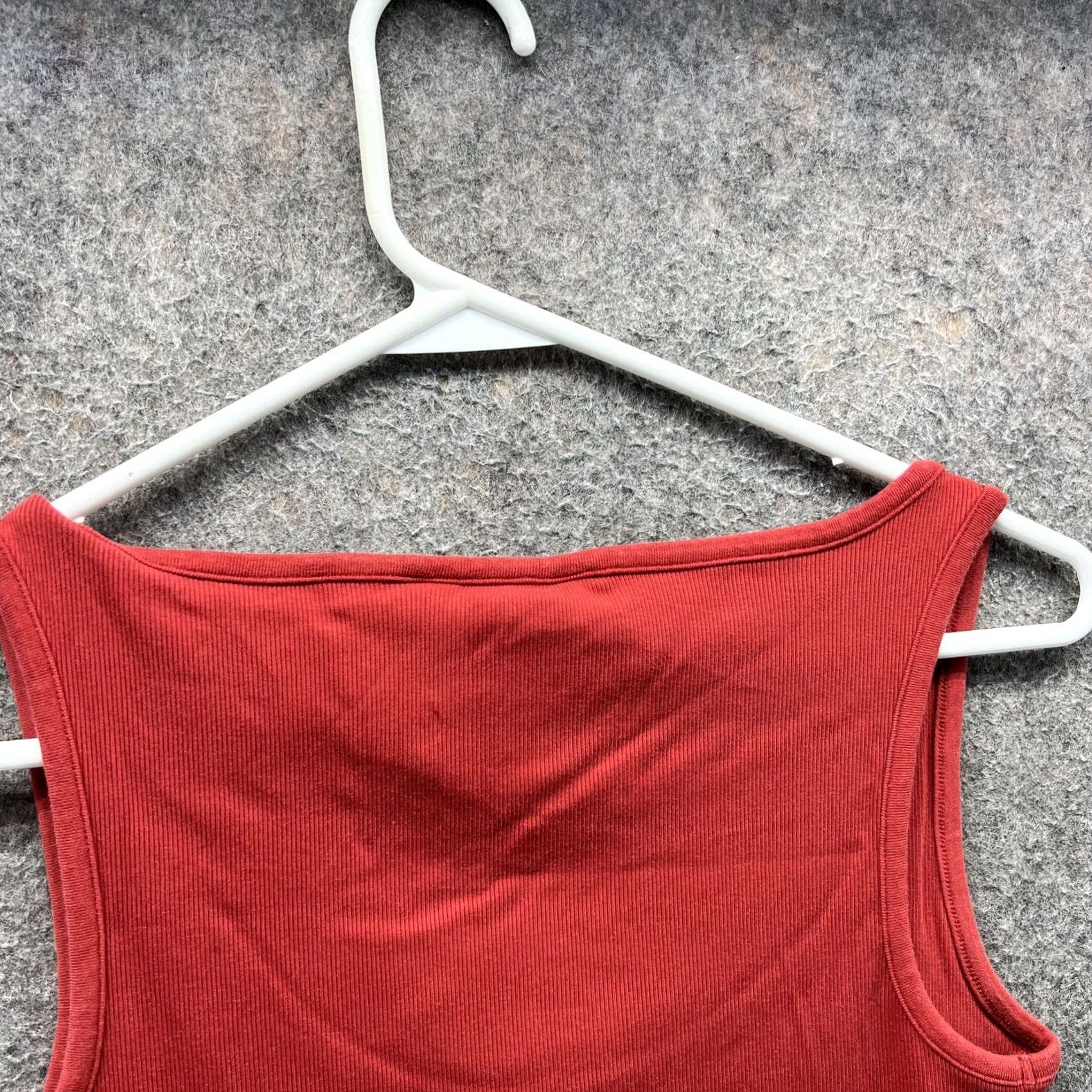 Ralph Lauren Lauren Ralph Lauren Tank Top Womens Medium Red Ribbed Sleeveless Stretch Cotton Embroidered Logo Size M / US 6-8 / IT 42-44 - 5 Thumbnail