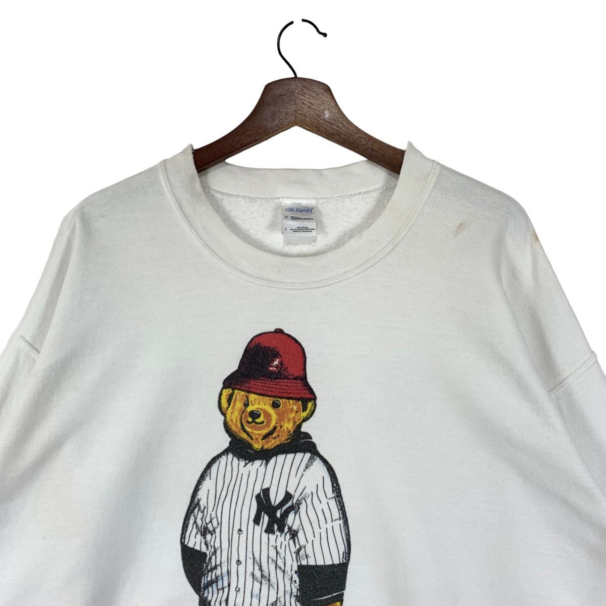 Gildan × I Love NY × Vintage Vintage Gildan Bear I Love NY Boogie Down Bronx Sweatshirt L Size US L / EU 52-54 / 3 - 2 Thumbnail
