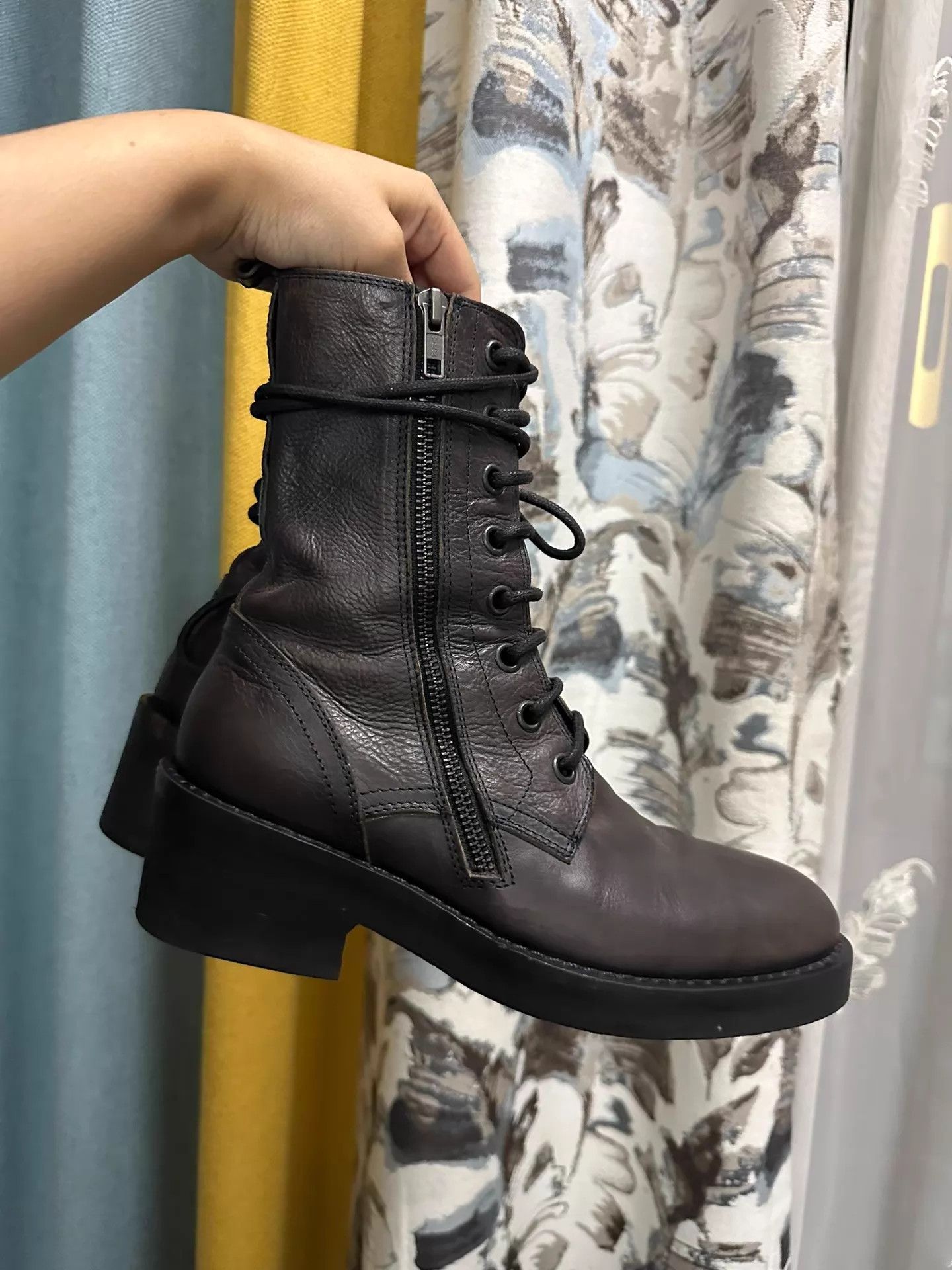 Ann Demeulemeester Ann Demeulemeester 37 deep brown boots distressed worn 9x Size US 6.5 / IT 36.5 - 3 Thumbnail