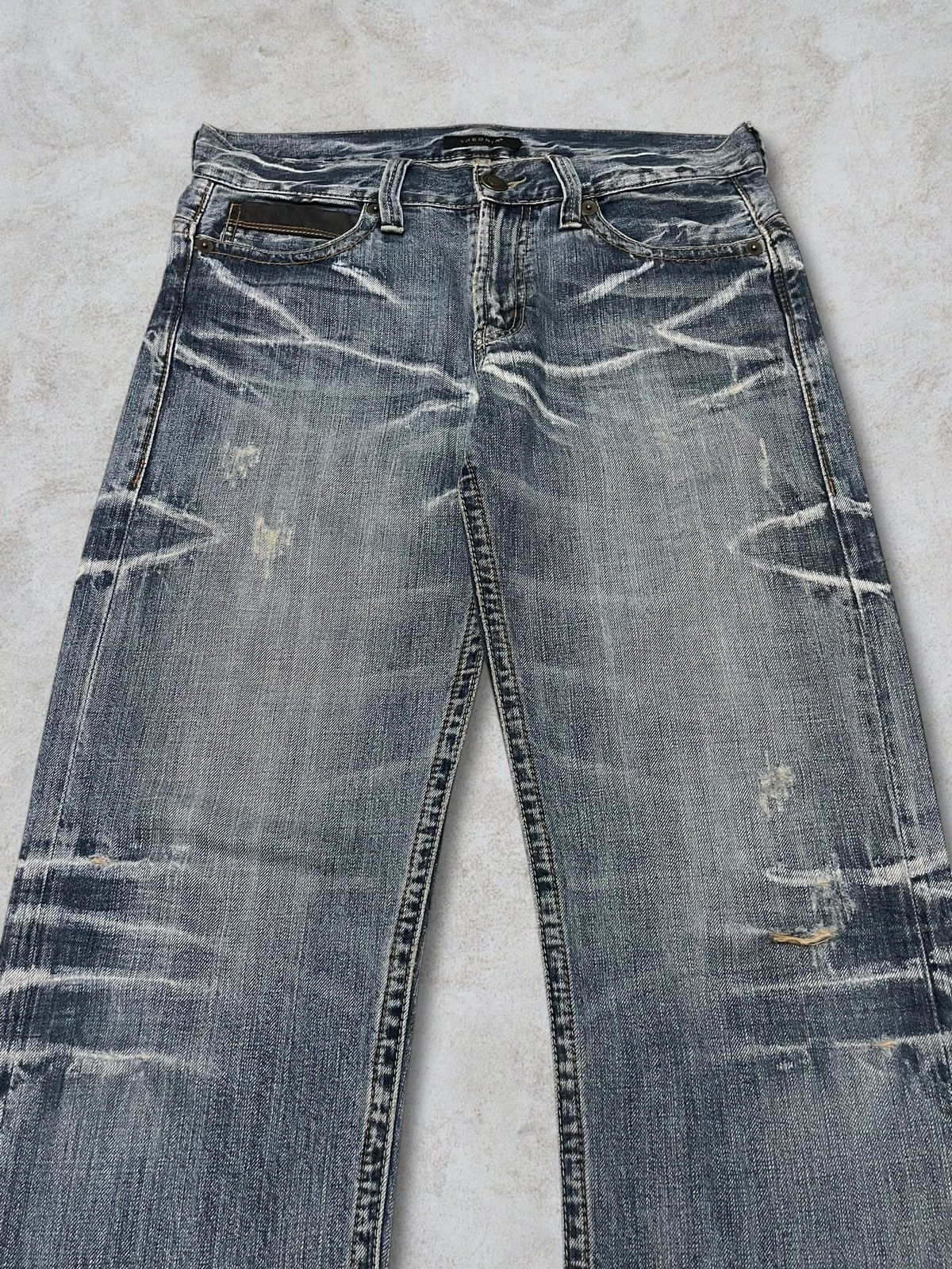 Undercover Vintage Japanese Whisker Wash Buckle Back Ripped Loose Jeans Size US 32 / EU 48 - 6 Thumbnail