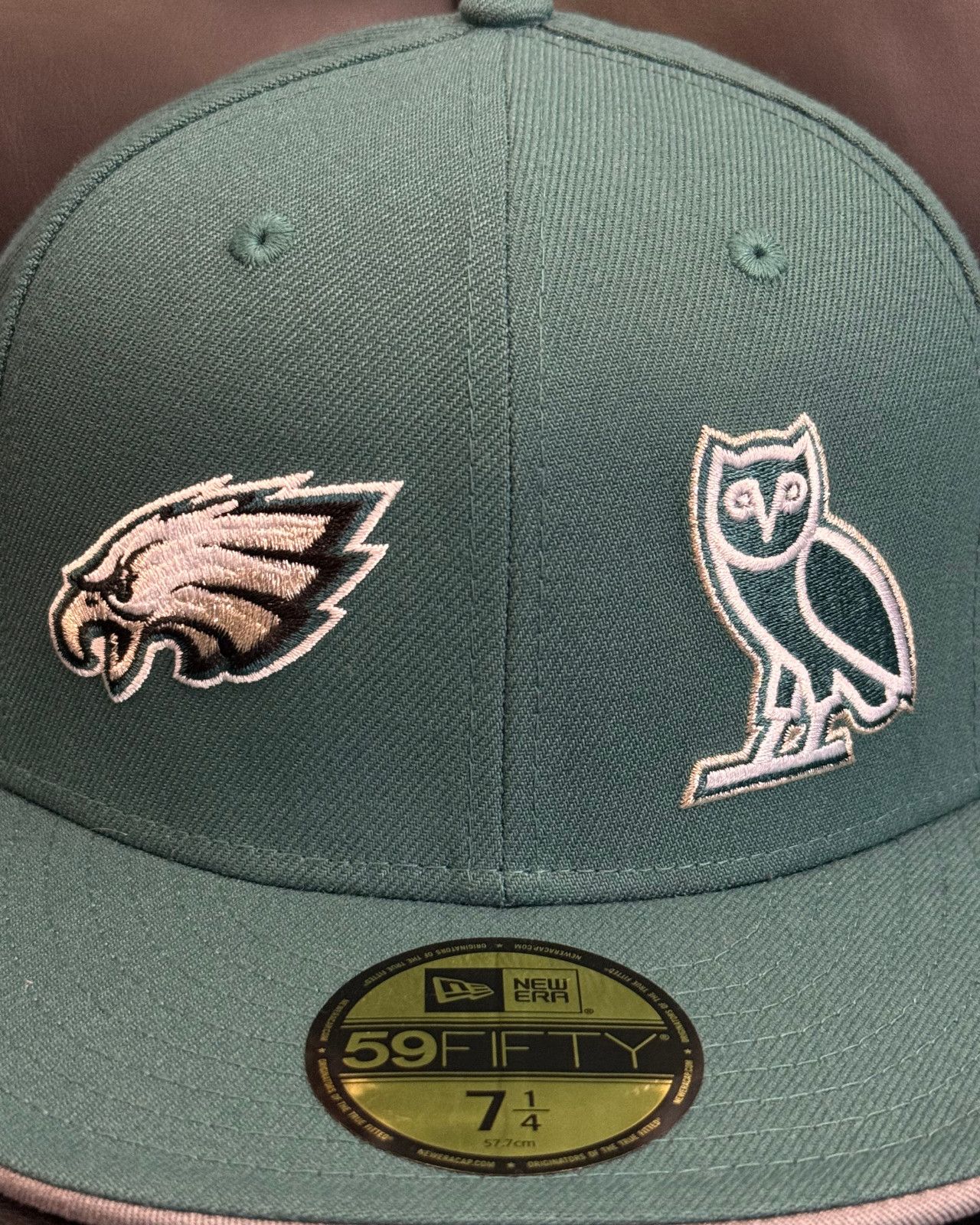 New Era 7 1/4 - OVO x New Era x NFL Philadelphia Eagles Fitted Hat Size ONE SIZE - 4 Thumbnail