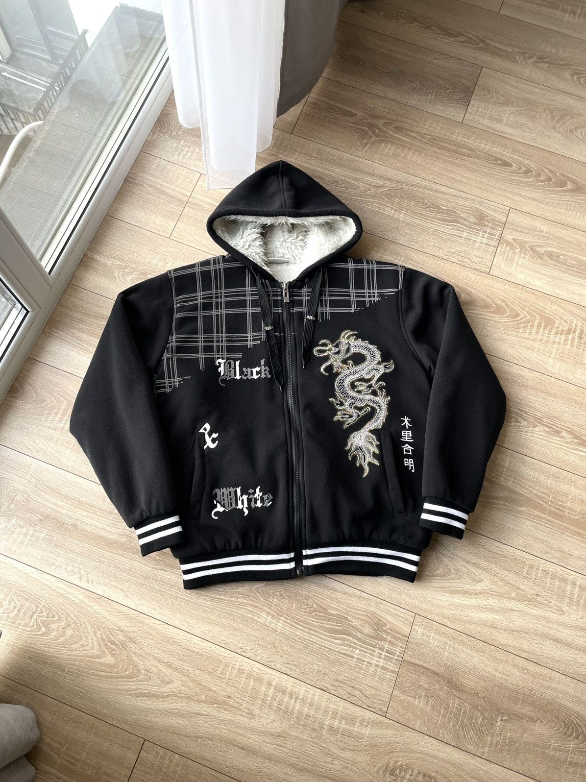 Ed Hardy × Vintage Y2K Really Point Fullprint Fur Zip Up Hoodie