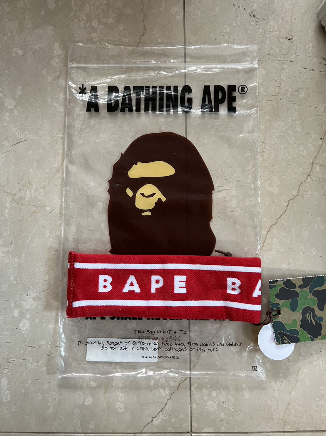 Bape BAPE A Bathing Ape Headband Red Size ONE SIZE - 2 Thumbnail