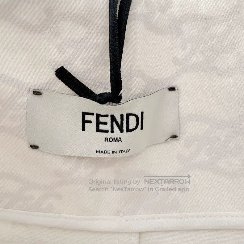 Fendi Fendi White Printed Shorts Size 25" / US 0 / IT 36 - 6 Thumbnail