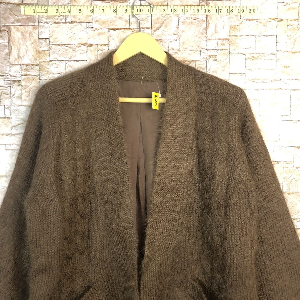 Homespun Knitwear DTL Japan mohair knitwear Brown Cardigan fur #A459 Size US M / EU 48-50 / 2 - 2 Thumbnail