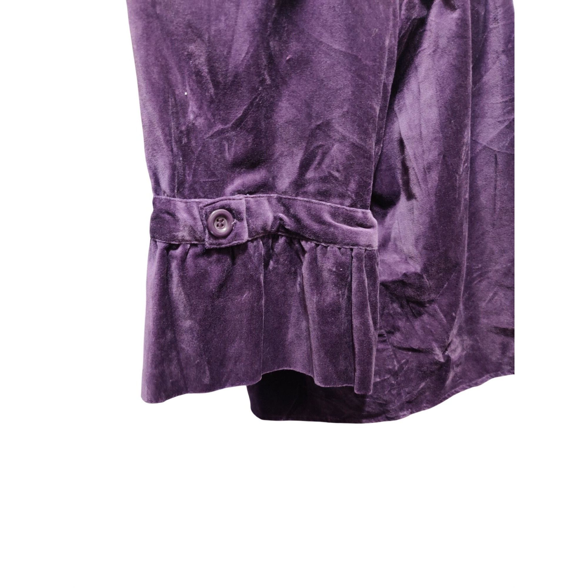 Route 66 Route 66 2X Purple Velour Button Front Plus Size Swing Jacke Size XXL / US 16-18 / IT 52-54 - 7 Thumbnail