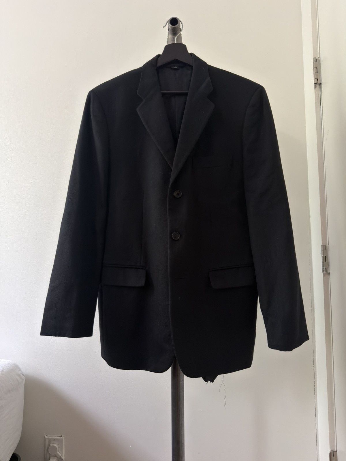 Helmut Lang ‘90s Black 3B Cashmere Blazer Size US M / EU 48-50 / 2 - 1 Thumbnail