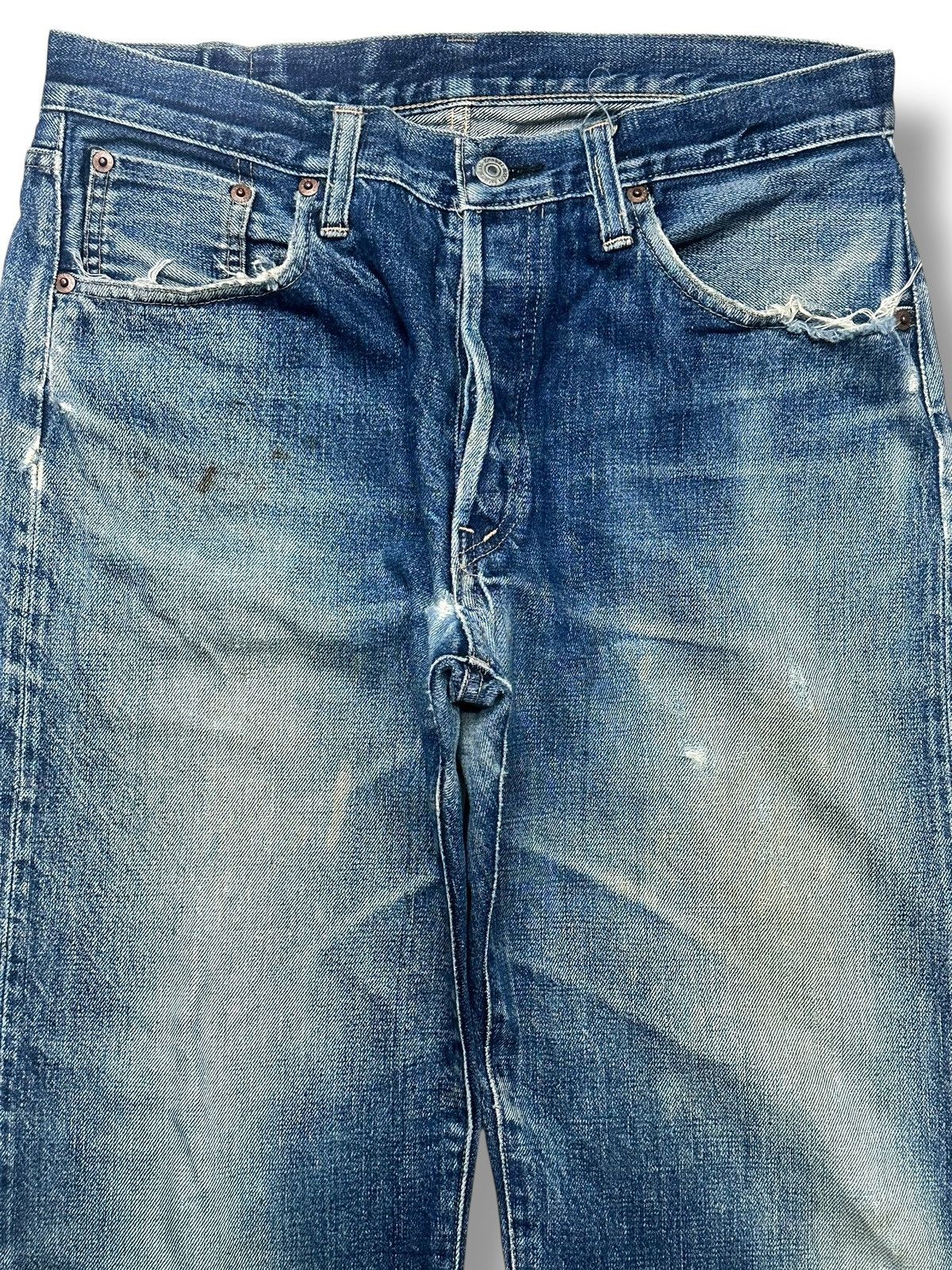 Johnbull Johnbull Vintage Selvedge Distressed Ripped Jeans With Faded Size US 32 / EU 48 - 2 Thumbnail