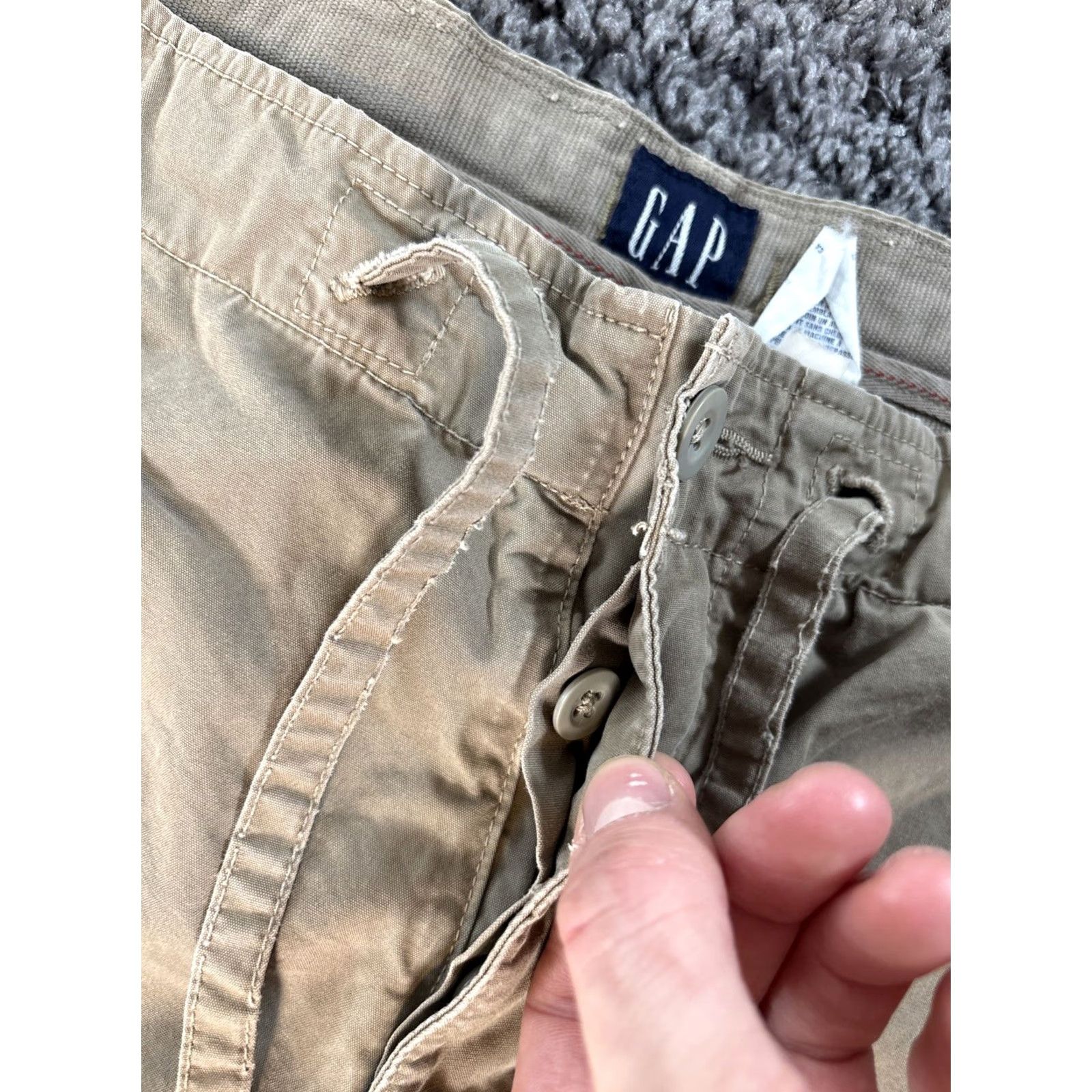 Gap VINTAGE Gap Pants Mens 34x30 Brown Baggy Button Fly Canvas 90s Relaxed Chino Mens Brown Canvas Baggy 90s Gap Pants 34x30 Size US 34 / EU 50 - 5 Thumbnail