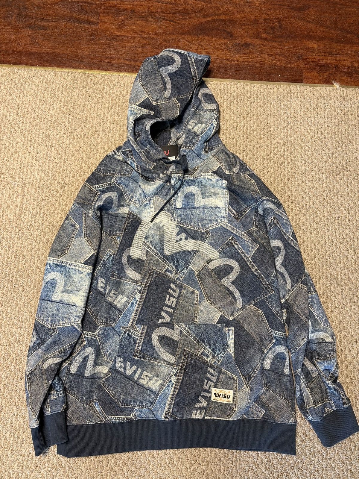 Evisu Evisu All Over Print Hoodie Size US L / EU 52-54 / 3 - 1 Thumbnail