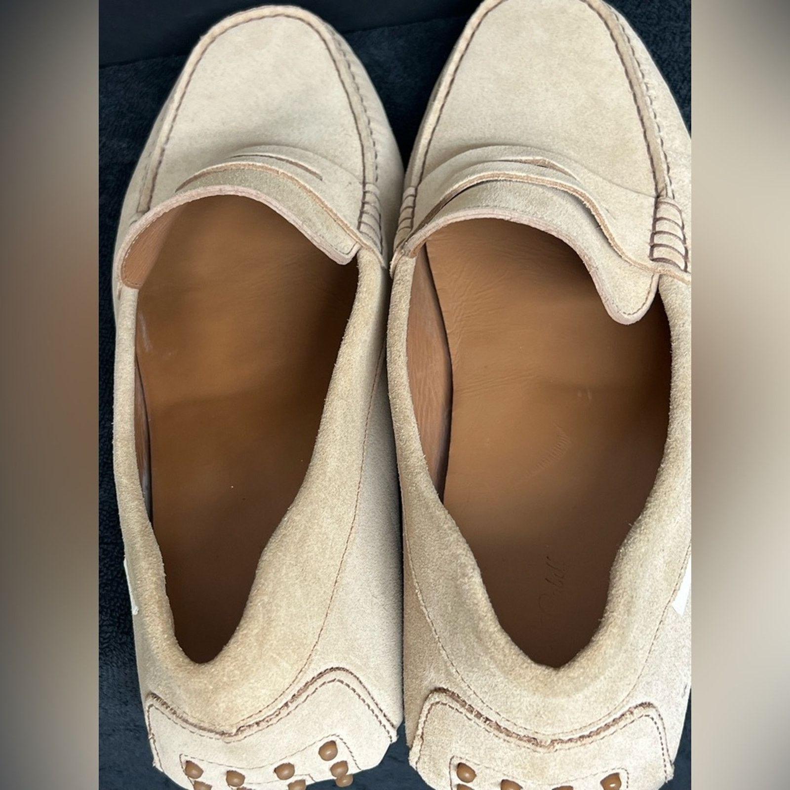 Oliver Cabell Oliver Cabell Sand Suede Driving Loafers Buttery Leather Size US 13 / EU 46 - 9 Thumbnail