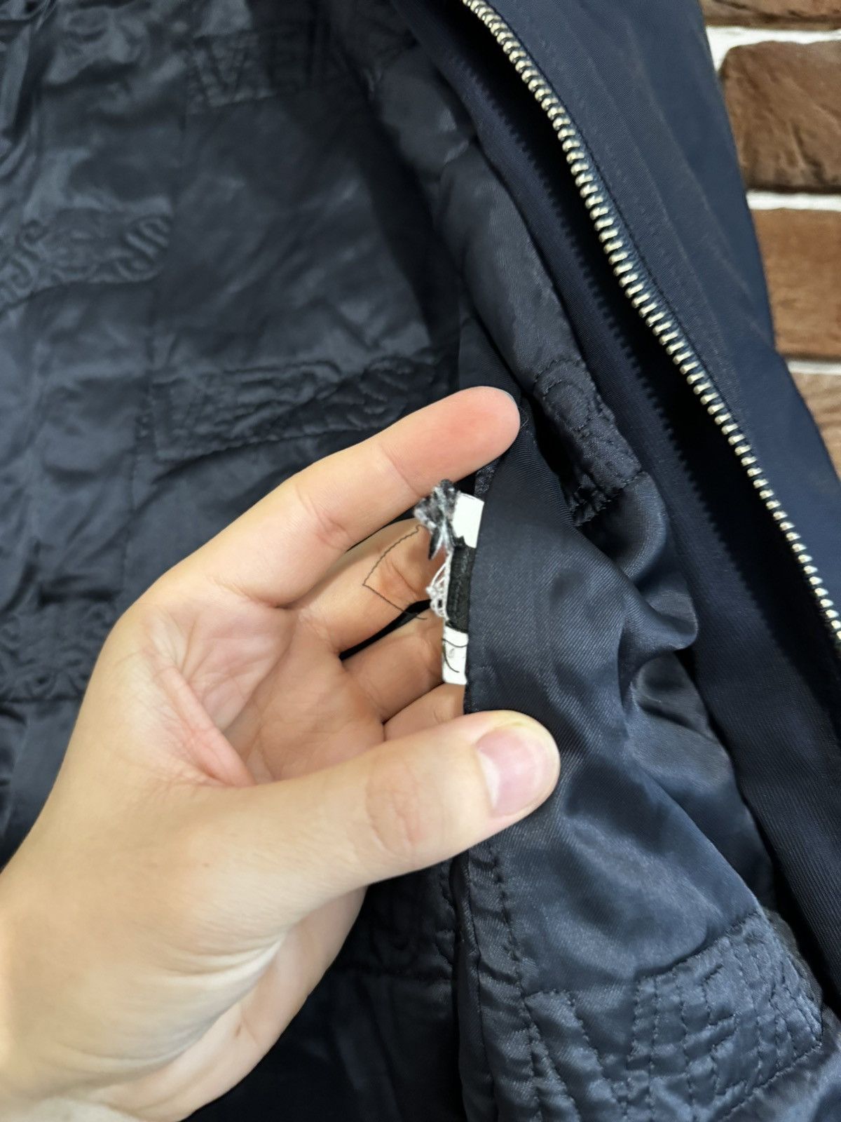 Versace 90s Gianni VERSACE Versus COUTURE Nylon Coat Jacket 42 Navy Size M / US 6-8 / IT 42-44 - 8 Thumbnail