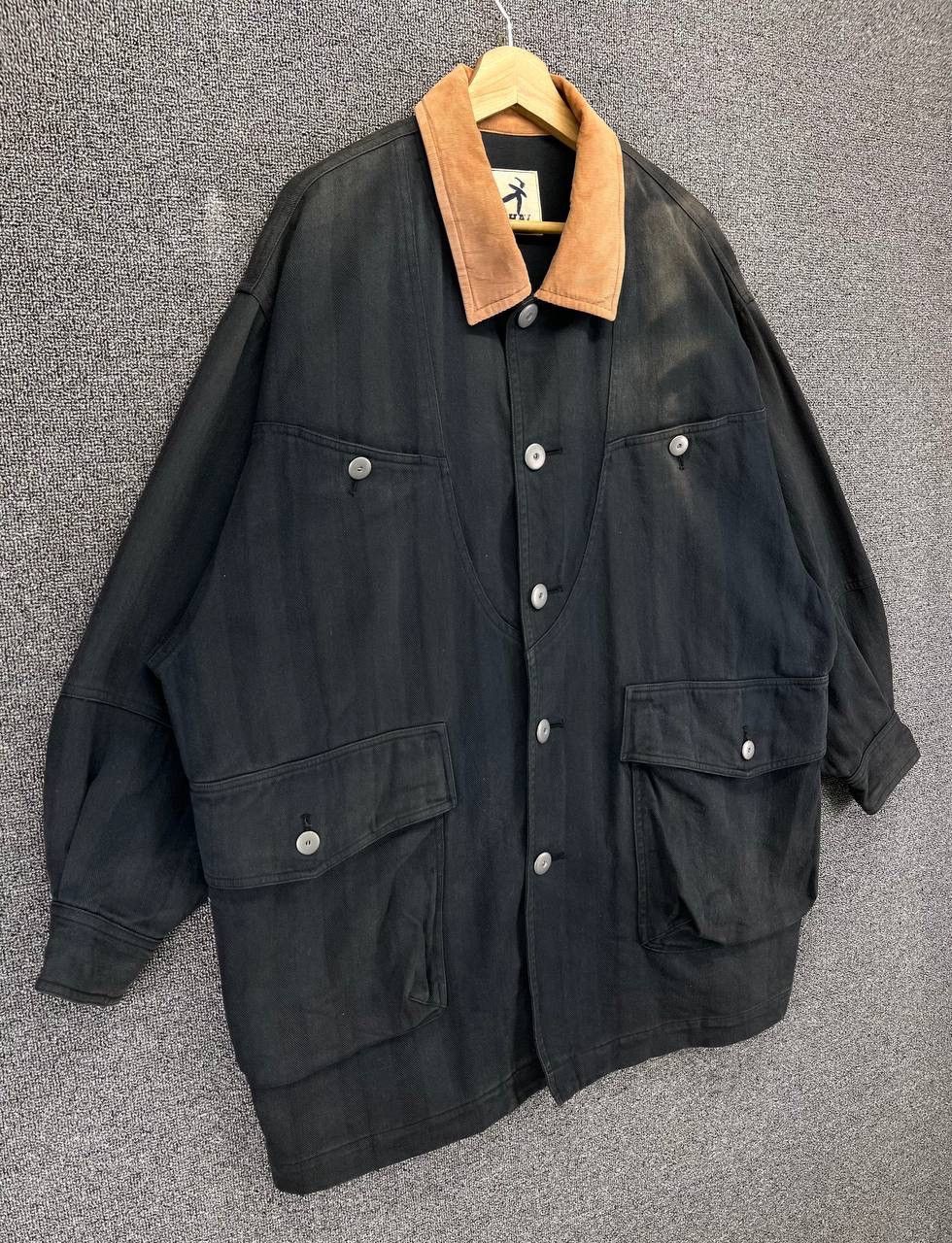 Hai Sporting Gear × Issey Miyake Vintage Issey Miyake Hai Sporting Gear Trashed Chore Jacket Size US XL / EU 56 / 4 - 2 Thumbnail