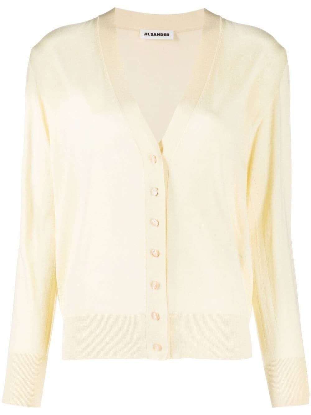 Jil Sander o1y1025 Cardigan in Pastel Yelllow Size XS / US 0-2 / IT 36-38 - 1 Thumbnail