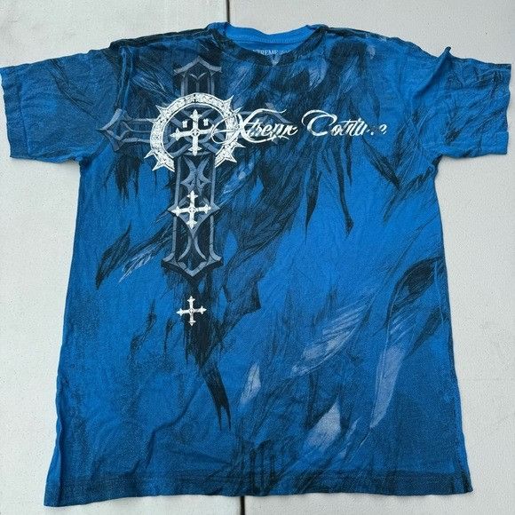 Affliction × Designer NEW XTREME COUTURE BLUE T-SHIRT SZ 2XL XXL Size US XXL / EU 58 / 5 - 1 Thumbnail