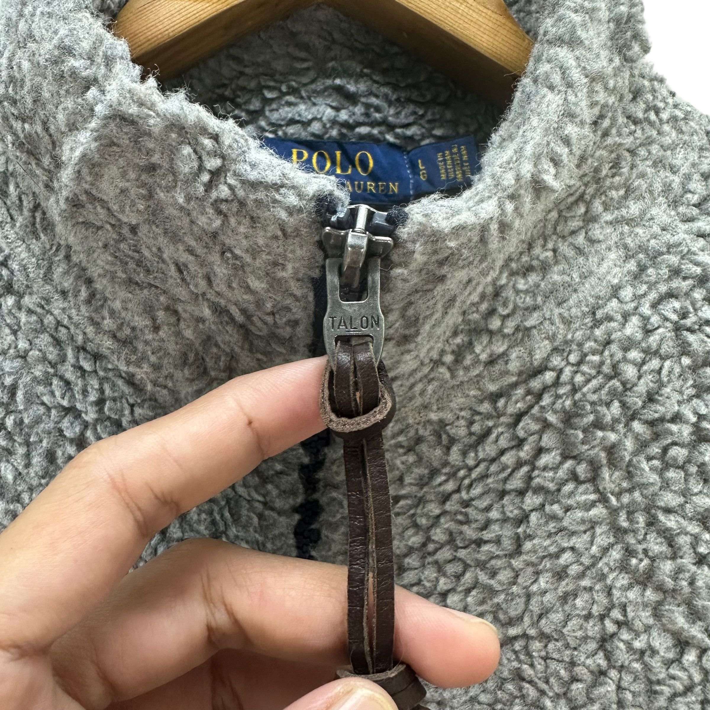 Polo Ralph Lauren POLO RL DEEP PILE FLEECE JACKET TALON ZIP #8373-006 Size US L / EU 52-54 / 3 - 6 Thumbnail