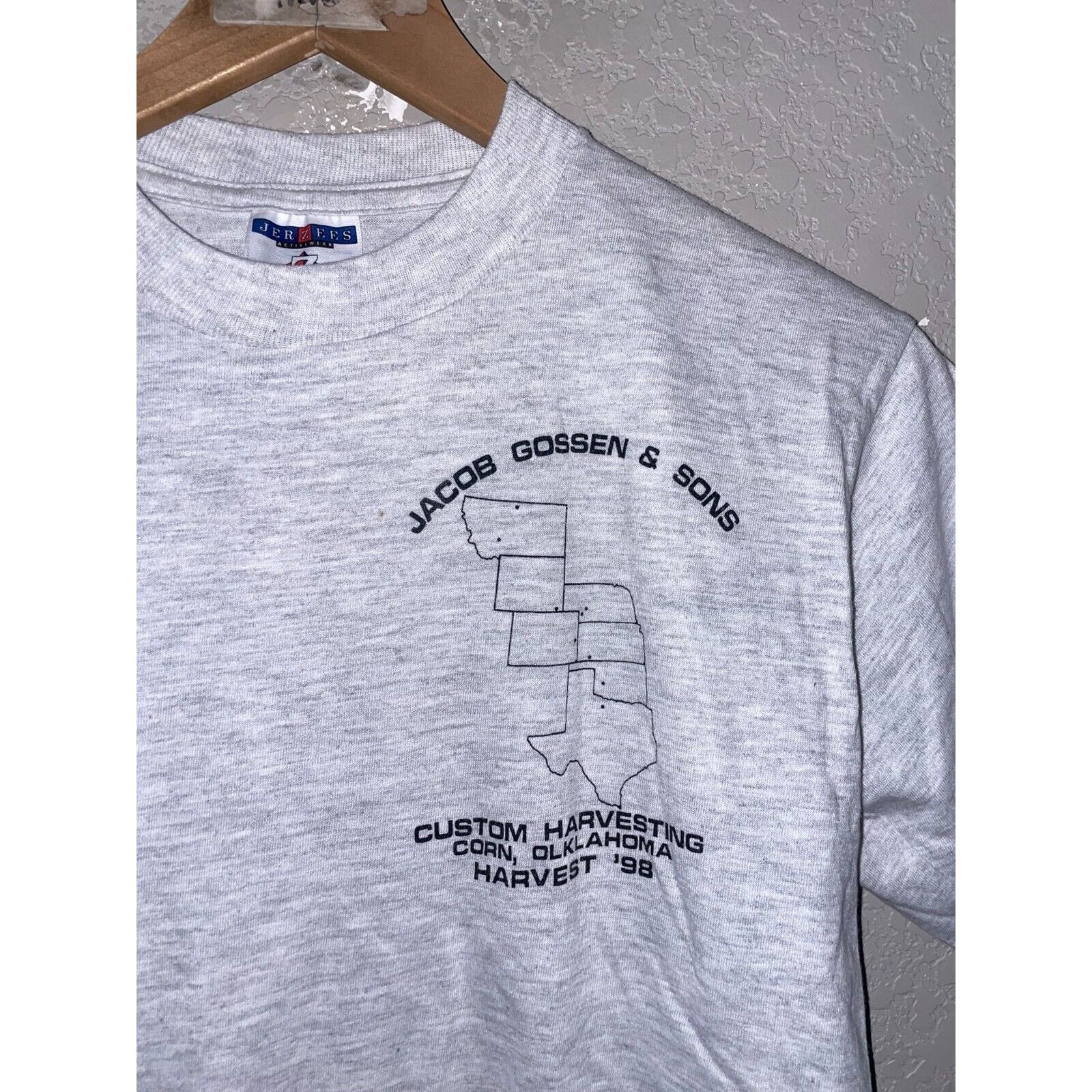 Jerzees Vintage Jacob Gossen & Sons Shirt Custom Corn OK Tee 90s S Size US S / EU 44-46 / 1 - 3 Thumbnail