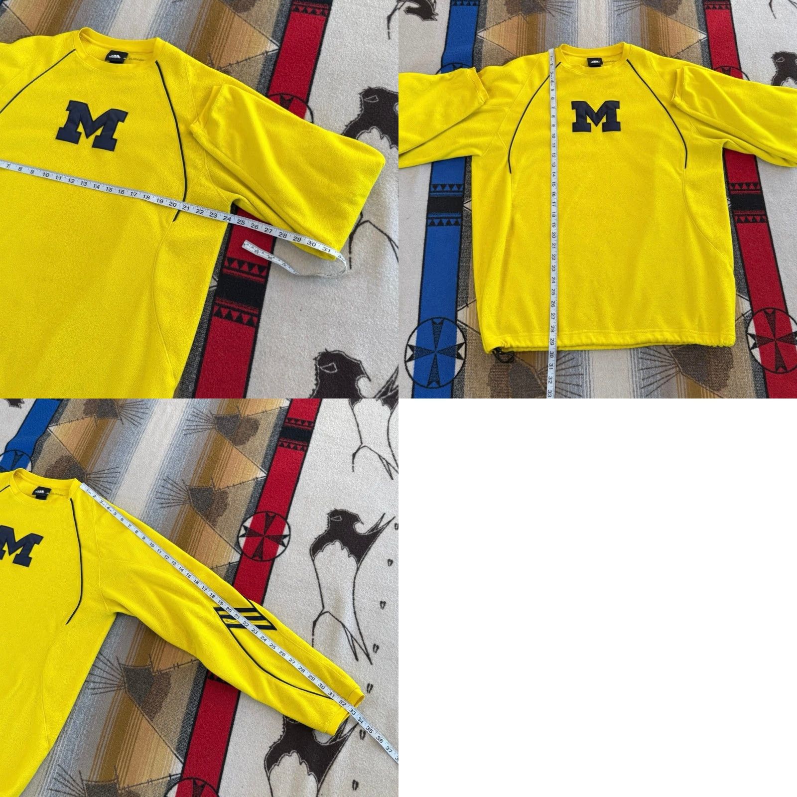 Adidas VINTAGE Adidas Sweatshirt University Of Michigan Fleece Pullover Size L Men Yellow Wolverines Size US L / EU 52-54 / 3 - 8 Thumbnail