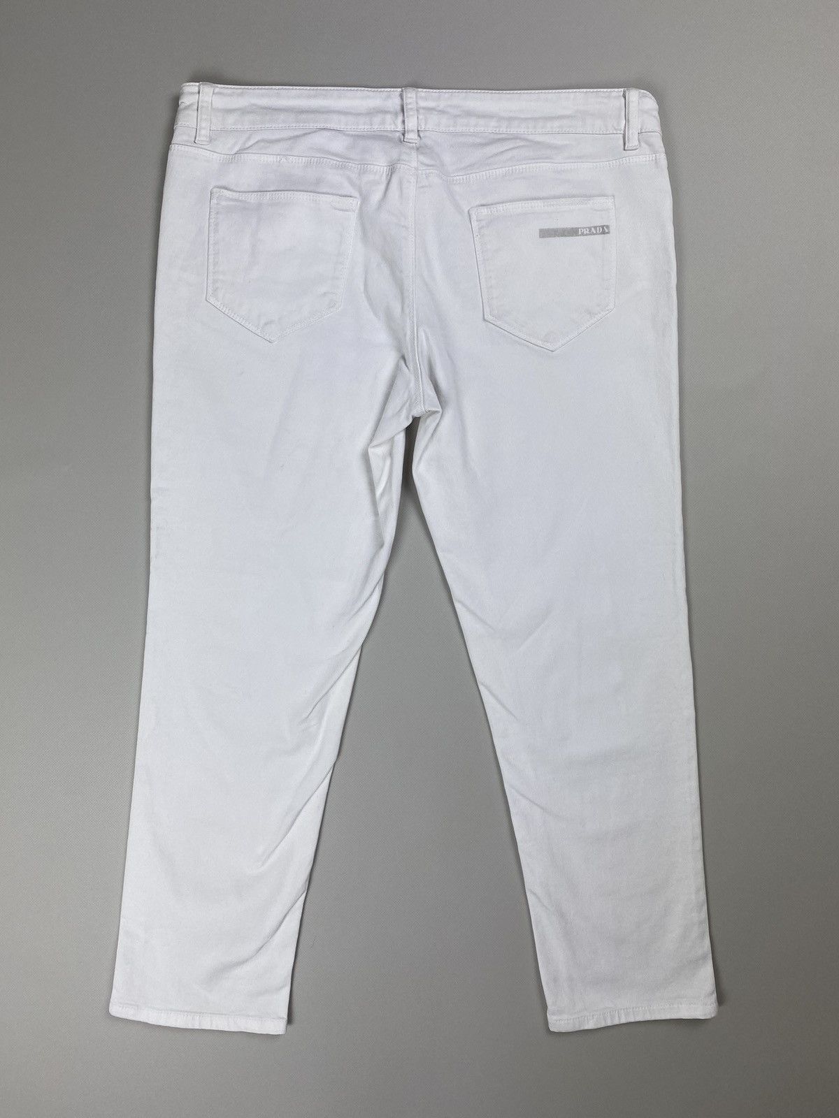 Prada Prada ladies cropped denim Breeches jeans size 29 white Size 29" - 20 Thumbnail