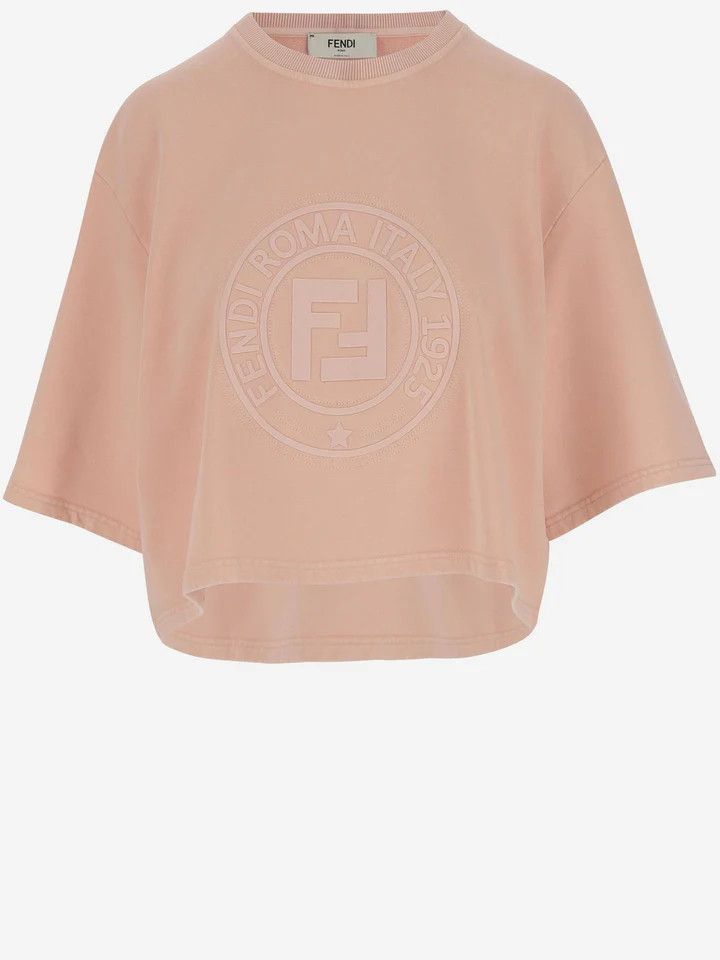Fendi Fendi T-Shirt With Printed Logo In Cotton tag size M Women - USA Duties Paid Size M / US 6-8 / IT 42-44 - 1 Thumbnail