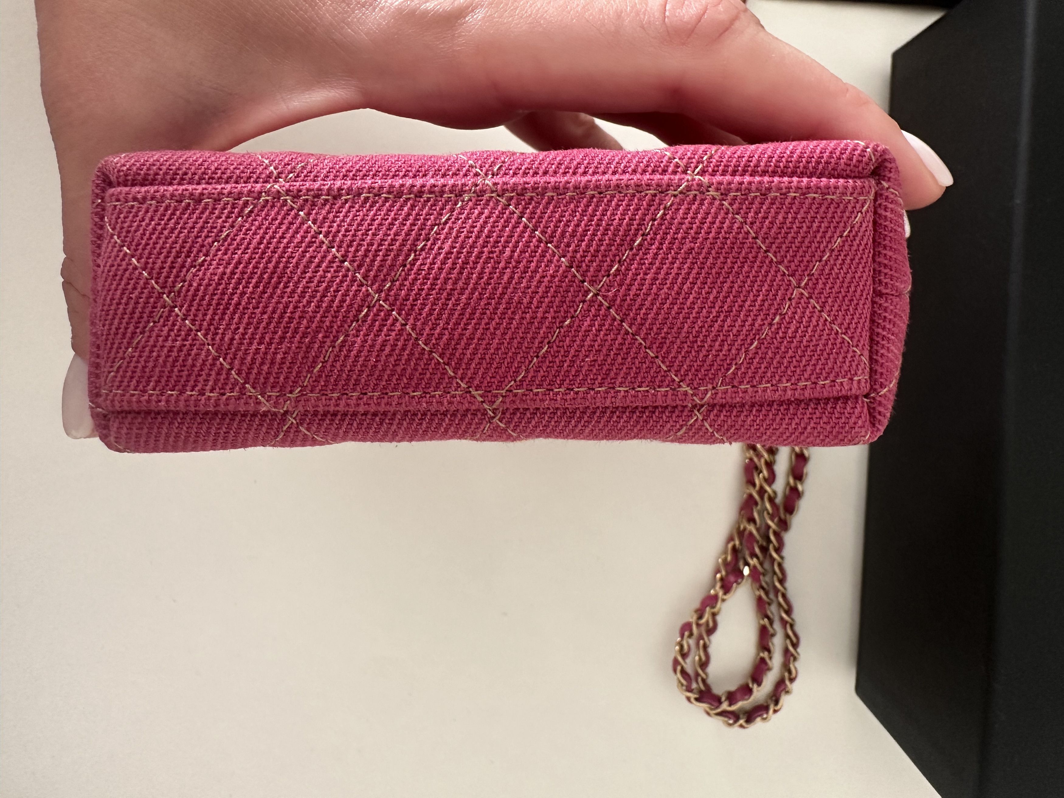 Chanel Chanel Denim Mini Shopping bag with gold hardware Size ONE SIZE - 7 Thumbnail
