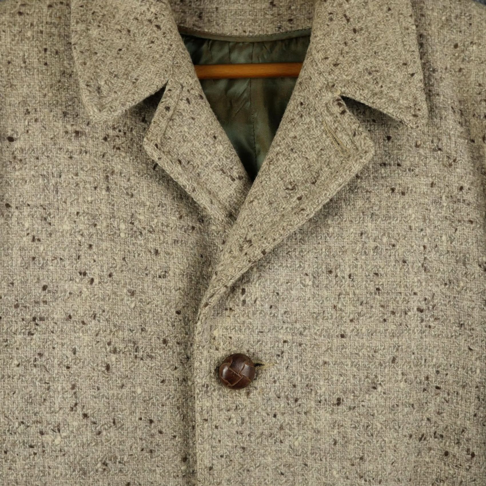 Vintage VINTAGE Marshall Field & Company Coat Mens 40 Wool Tweed Overcoat Cravenette Size US XXS / EU 40 - 4 Thumbnail