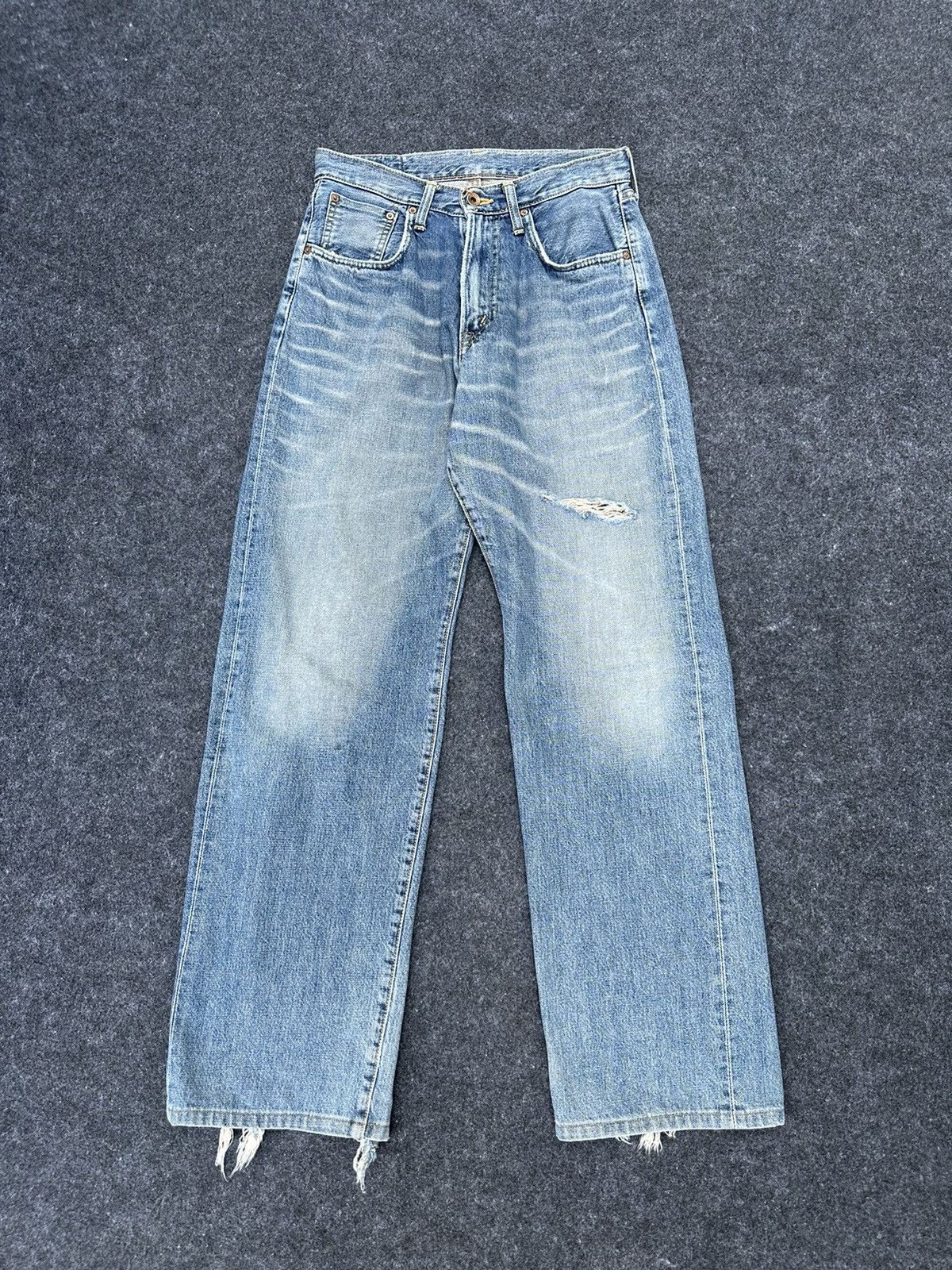 Edwin Vintage Edwin 505 Selvedge Faded Washed Denim 29x31 D9 Size US 29 - 1 Thumbnail