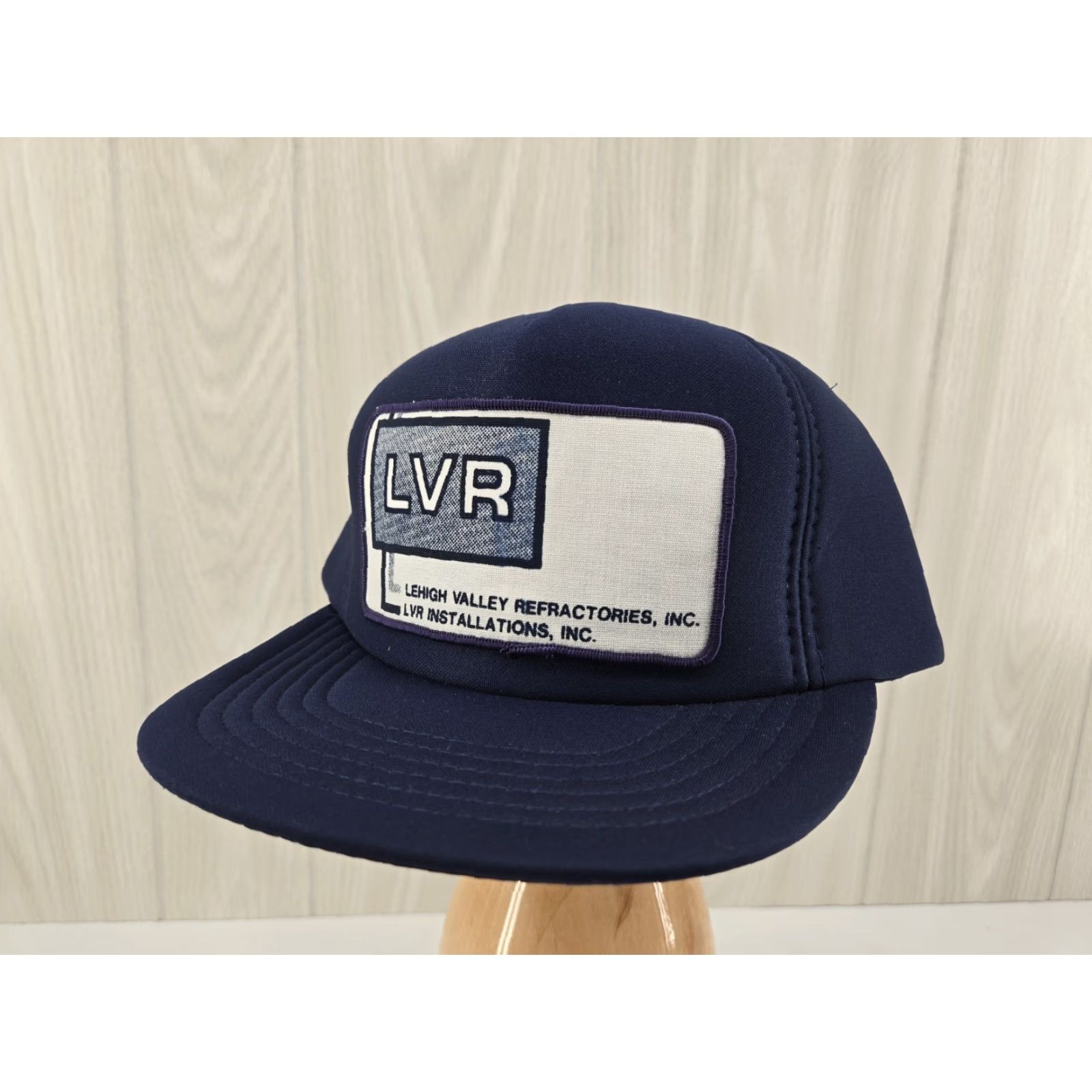 Vintage VINTAGE Lehigh Valley Refractories USA Blue Trucker Hat Snapback Men Adjustable Blue USA Trucker Hat Mens Size ONE SIZE - 2 Thumbnail