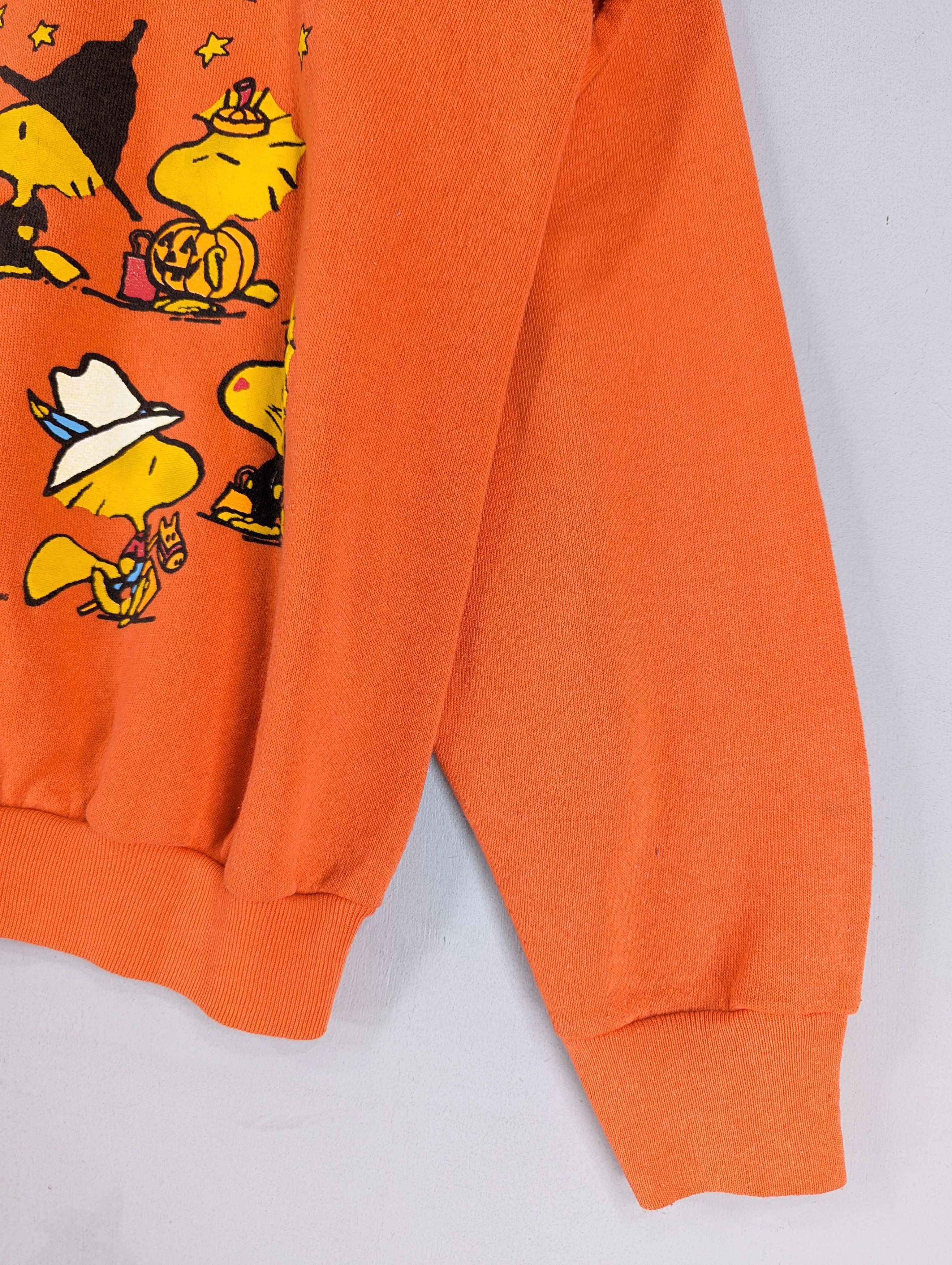 Cartoon Network Vintage 80s Peanuts Characters Orange Sweatshirt Size US M / EU 48-50 / 2 - 4 Thumbnail