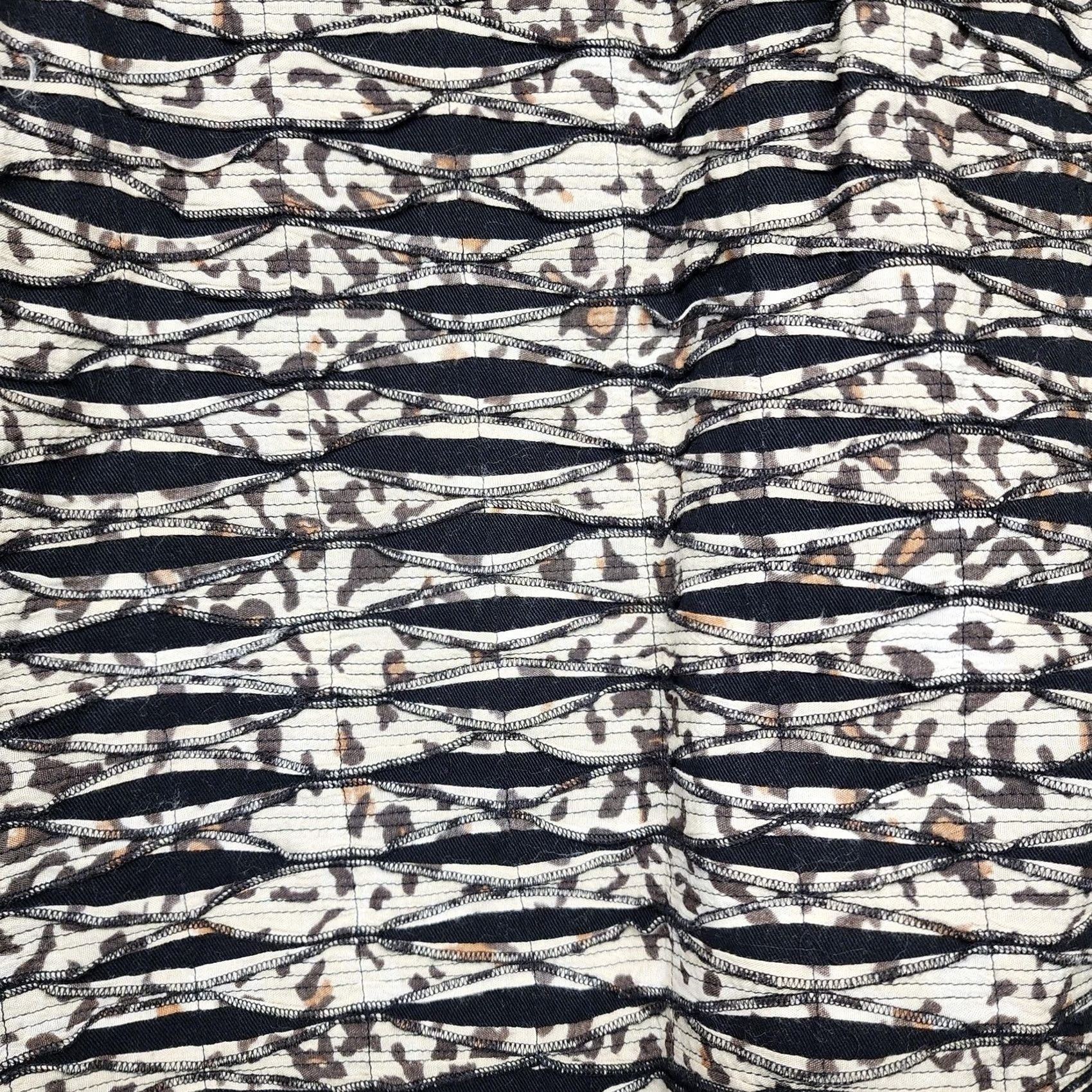 Vintage Chico's Jacket Womens XL Black Beige Textured Animal Print Button Front Size XL / US 12-14 / IT 48-50 - 7 Thumbnail