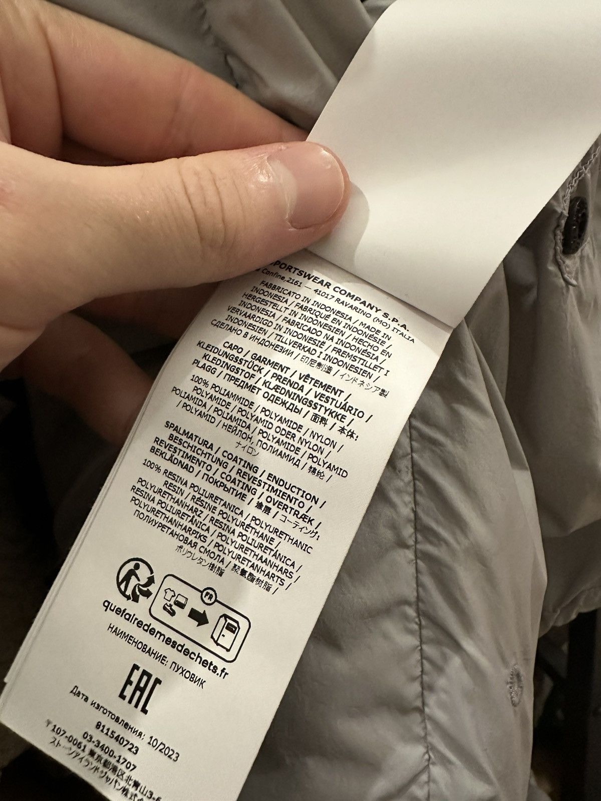 Stone Island Stone Island Jacket GIUBBOTTO VERA PIUMA RDS 059 Grey Size US XL / EU 56 / 4 - 11 Thumbnail