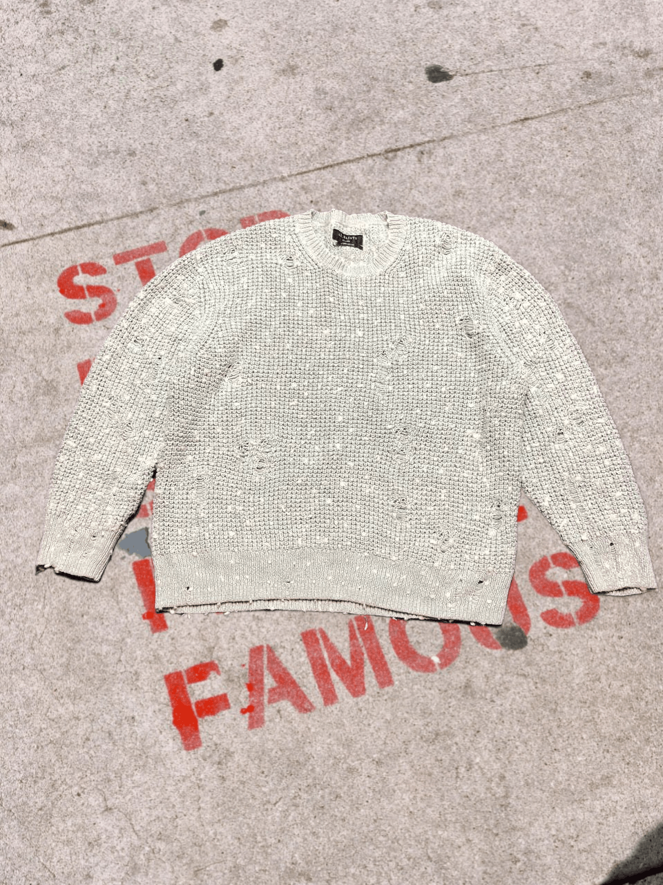 Allsaints Vintage Y2K ALLSAITS distressed Knit Sweater Size US XL / EU 56 / 4 - 1 Thumbnail
