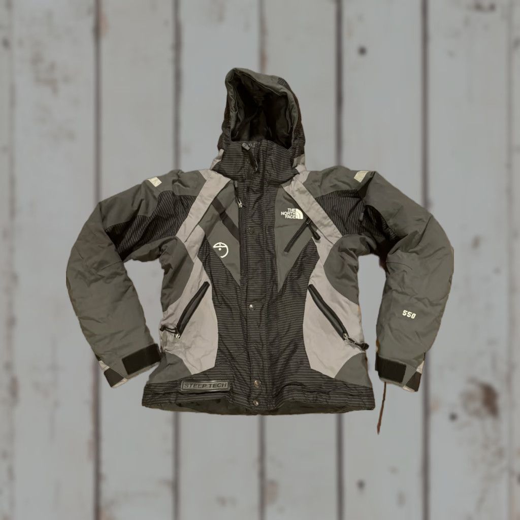 The North Face VINTAGE The North Face Steep Tech Ski Jacket Womens SM Black Gray 550 Down Insulated Regular Long Sleeve Zip Mid-Length Jacket Womens Size S / US 4 / IT 40 - 1 Thumbnail