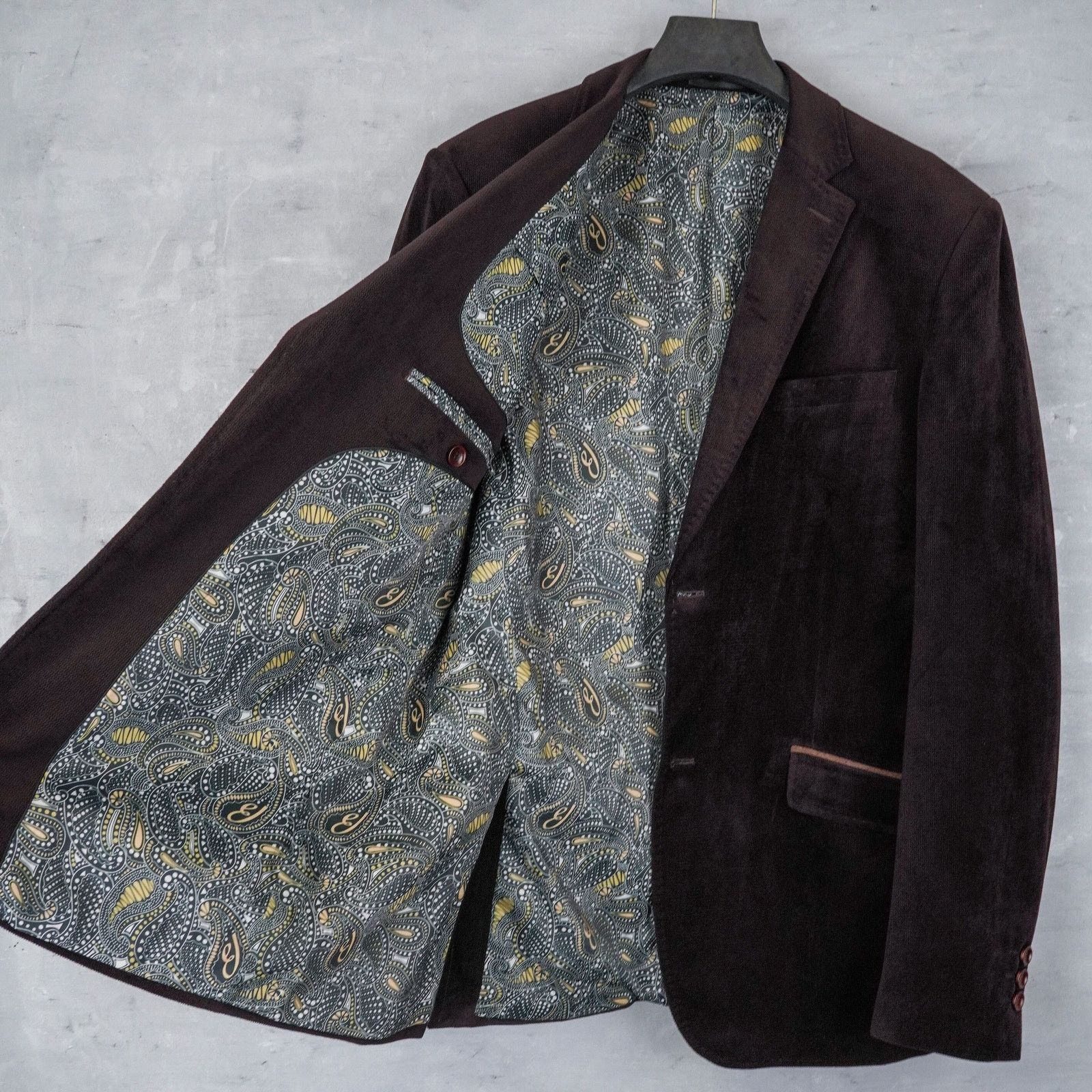 Brioni Brioni brown textured corduroy paisley pattern blazer jacket Size US L / EU 52-54 / 3 - 4 Thumbnail
