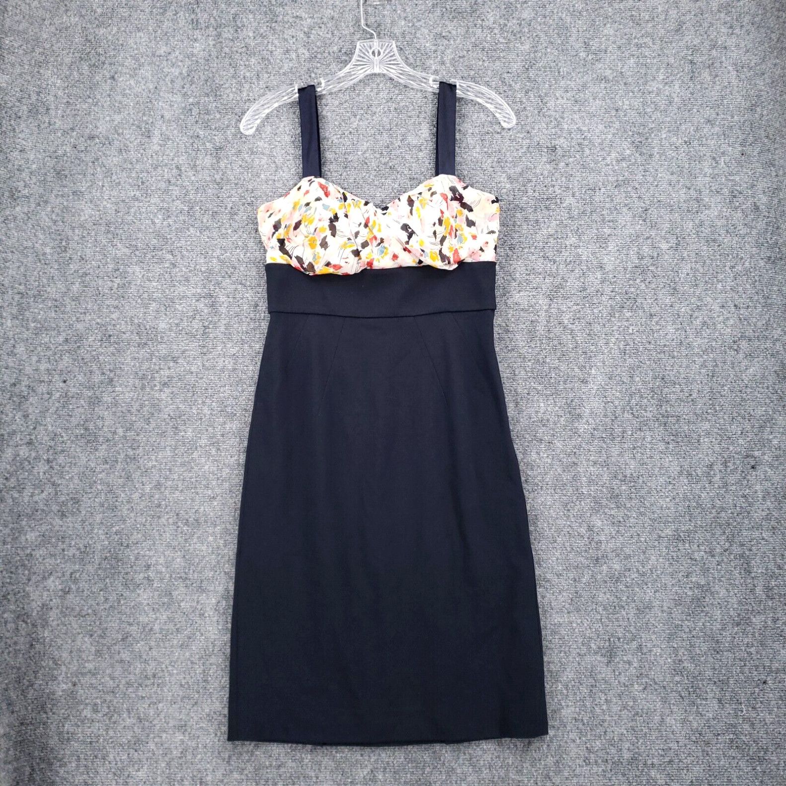image of Diane Von Furstenberg Dress Womens 8 Blue Sophia Loren Sweetheart Sheath Gossip in White (Size Medi