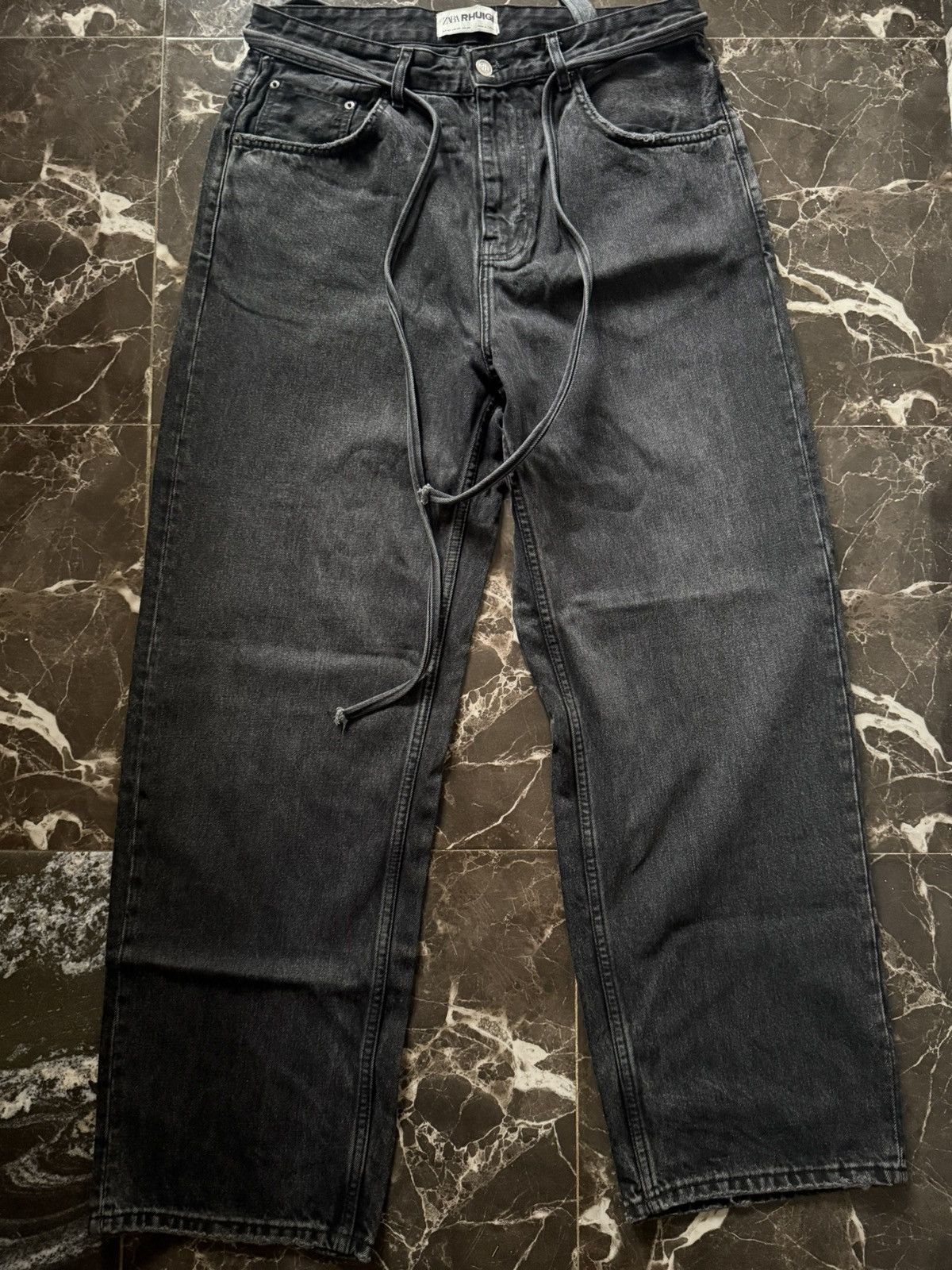 Rhude × Zara Zara Rhuigi Super Baggy Jeans | Grailed