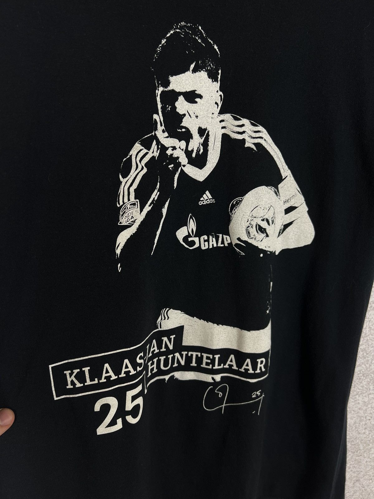 Vintage Vintage Schalke 04 Klass Jan Huntelar T-Shir Soccer Teet Size US L / EU 52-54 / 3 - 3 Thumbnail