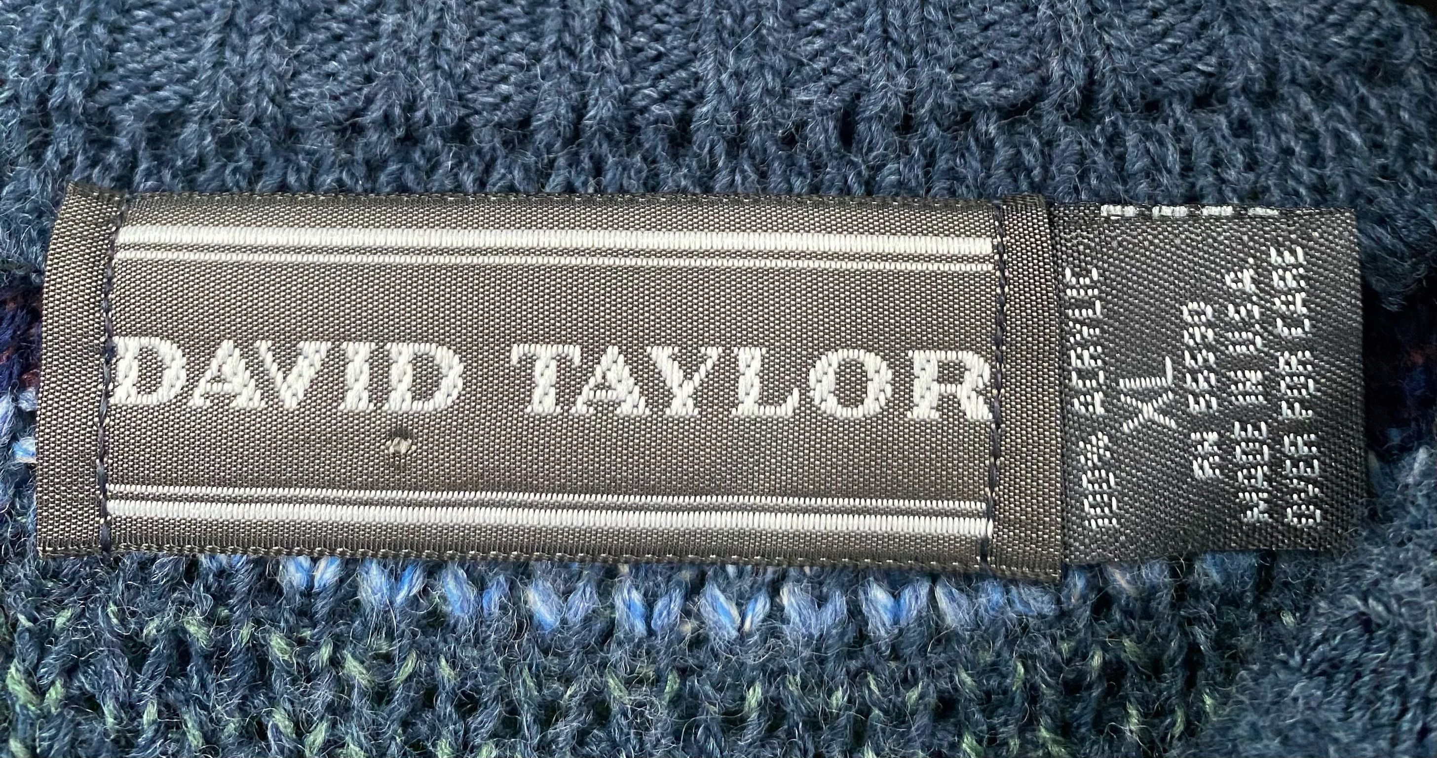 David Taylor 90’s David Taylor Fair Isle Patterned Knit Sweater Mens XL Size US XL / EU 56 / 4 - 3 Thumbnail