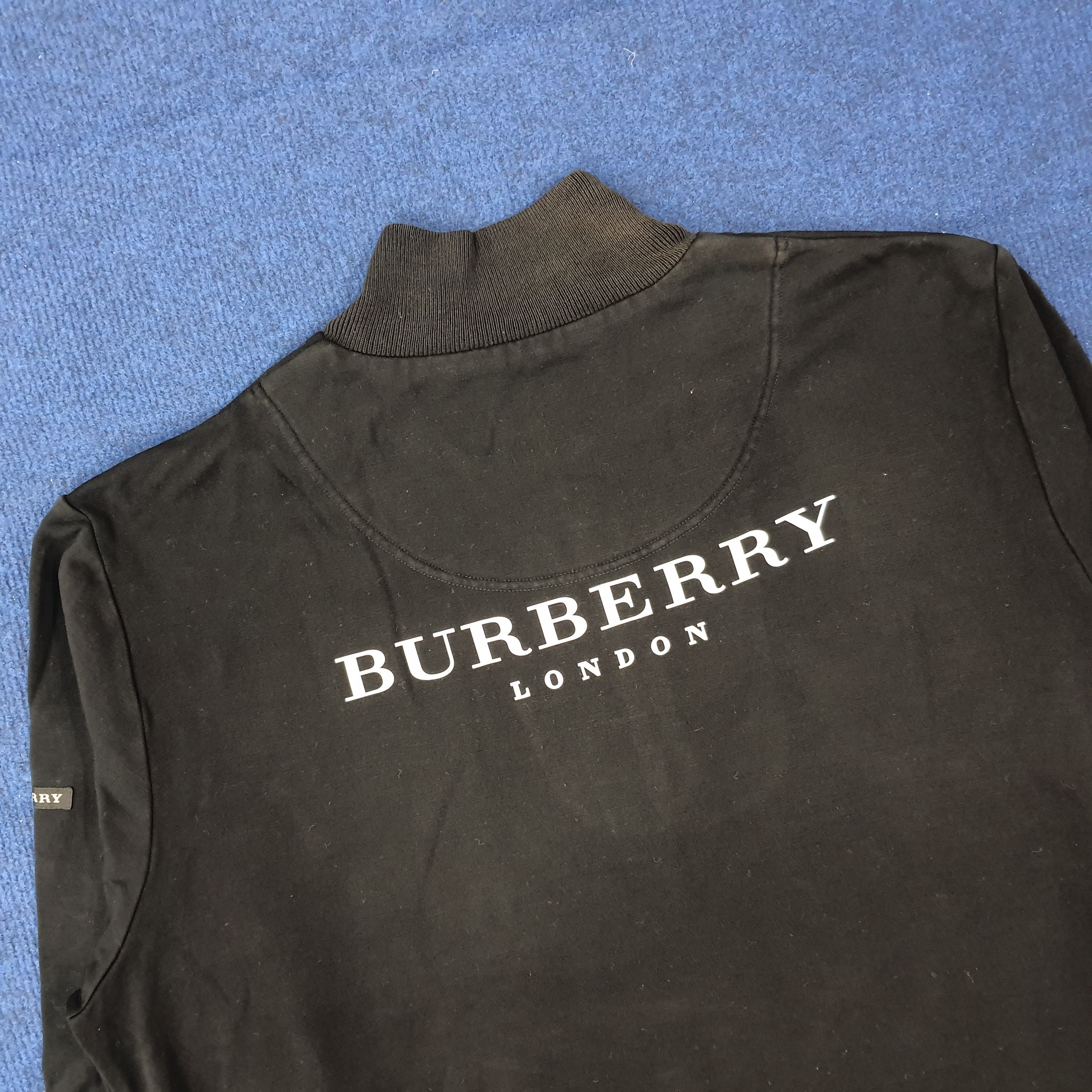 Burberry Vintage Burberry Custom Logo Half Zipper Sweatshirt C247N16 Size US M / EU 48-50 / 2 - 2 Thumbnail