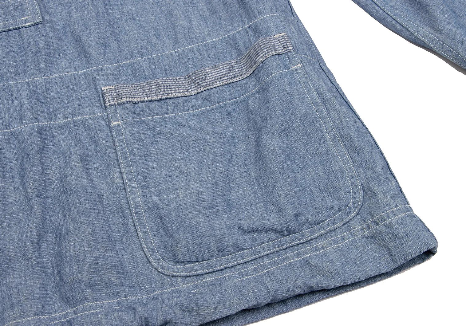 Junya Watanabe Light Blue Japanese Patterned Chambray Hoodie Pullover Size US S / EU 44-46 / 1 - 13 Thumbnail