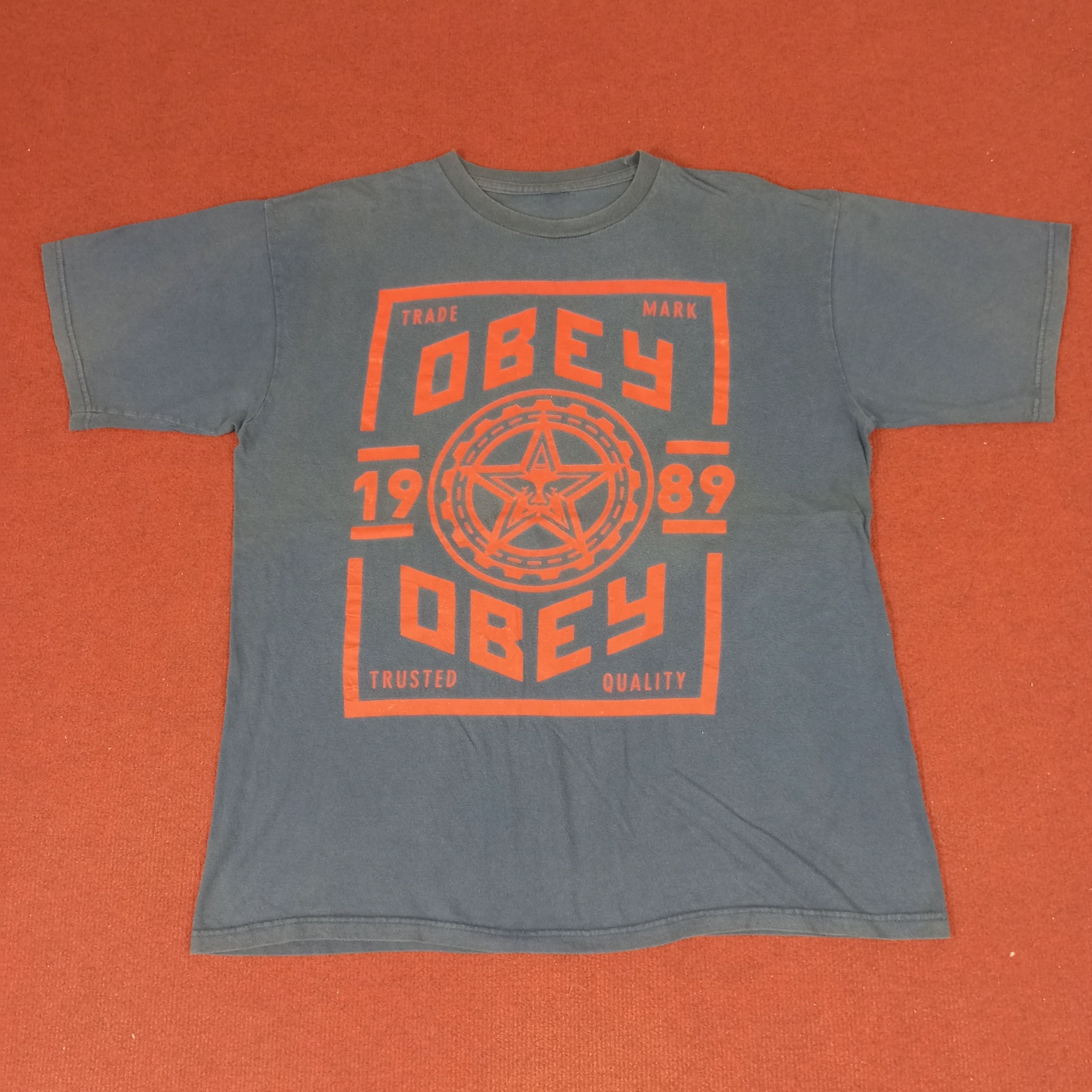 Obey × Vintage Obey Streetwear Skateboard Style Tshirt Size US L / EU 52-54 / 3 - 1 Thumbnail