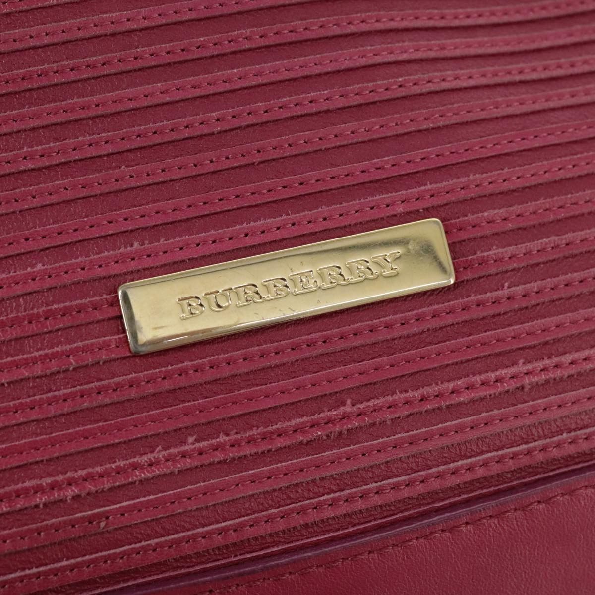 Burberry Blue Label Hand Bag Leather Pink Gold