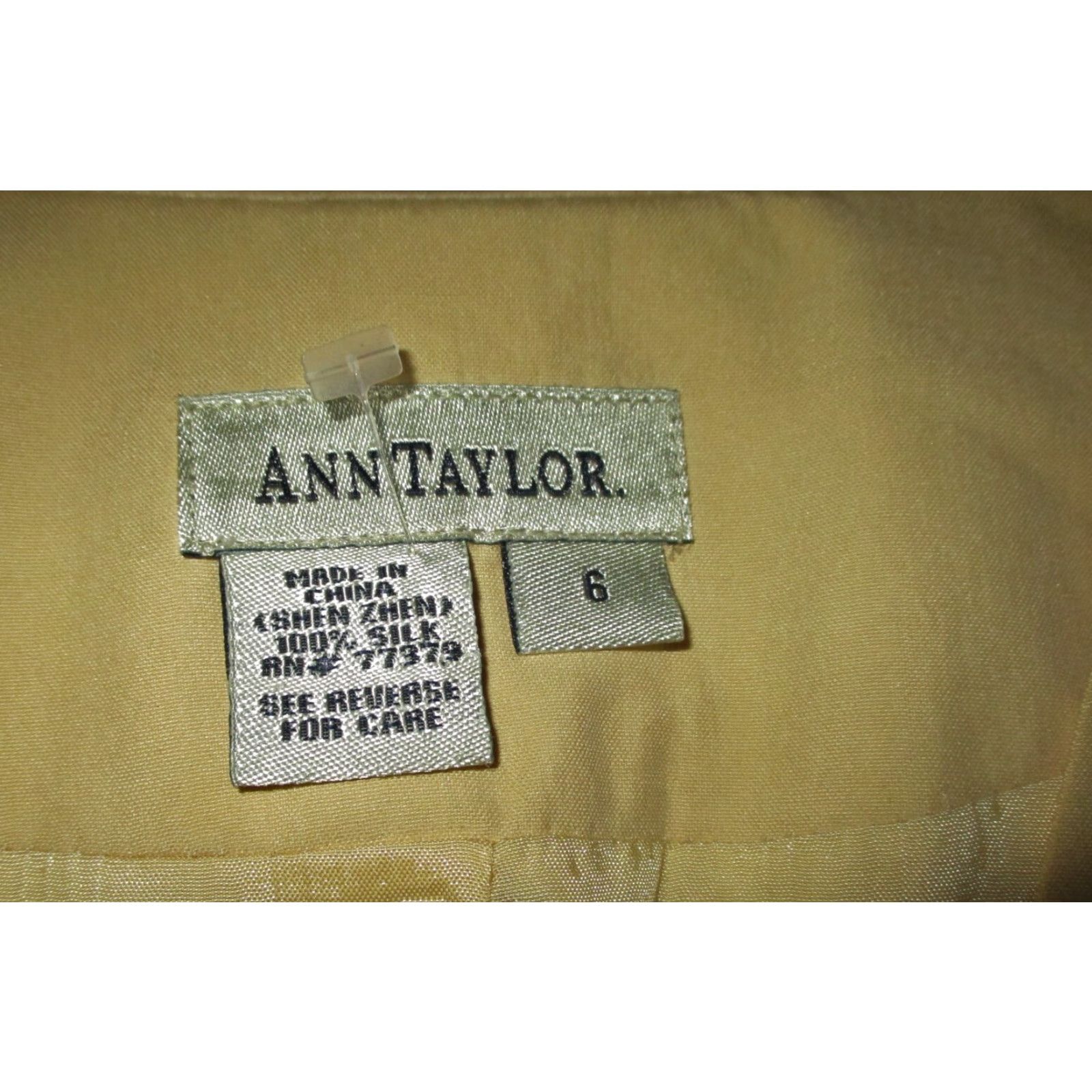 Ann Taylor ANN TAYLOR Jacket Women's 100% Silk Maze Yellow Size 6 Size M / US 6-8 / IT 42-44 - 6 Thumbnail